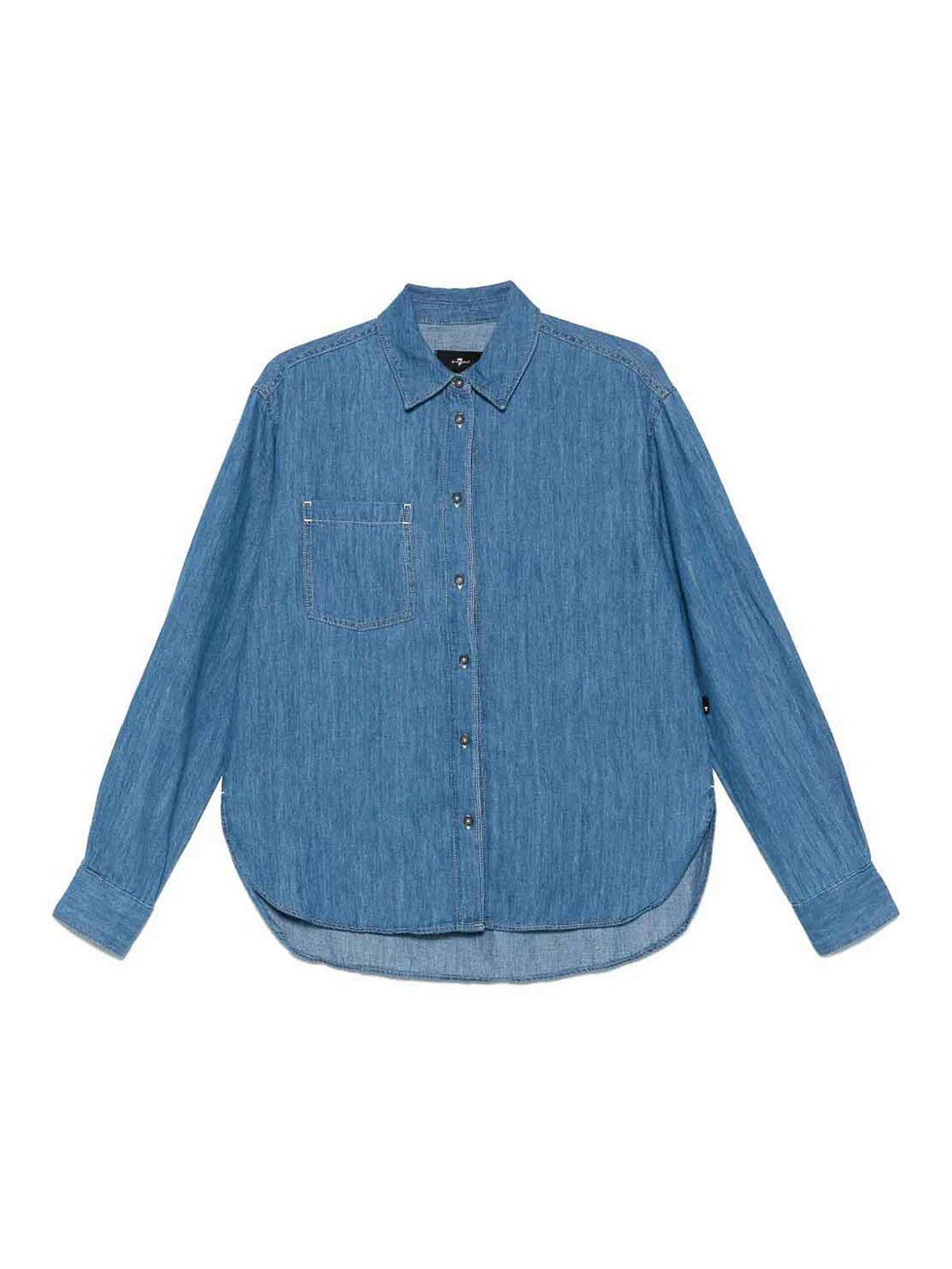 7 For All Mankind `easy Shirt Icy` Shirt In Blue