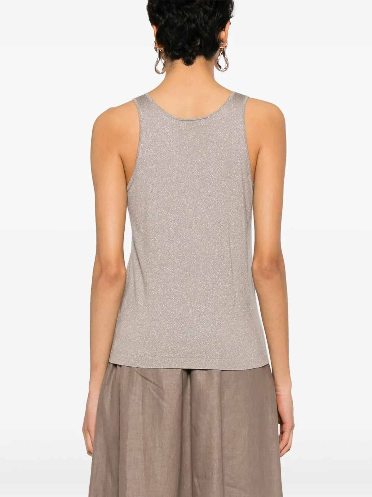Brunello Cucinelli Knitted Vest In Brown