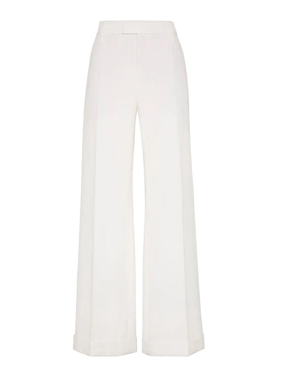 Brunello Cucinelli Loose Flared Pants In White