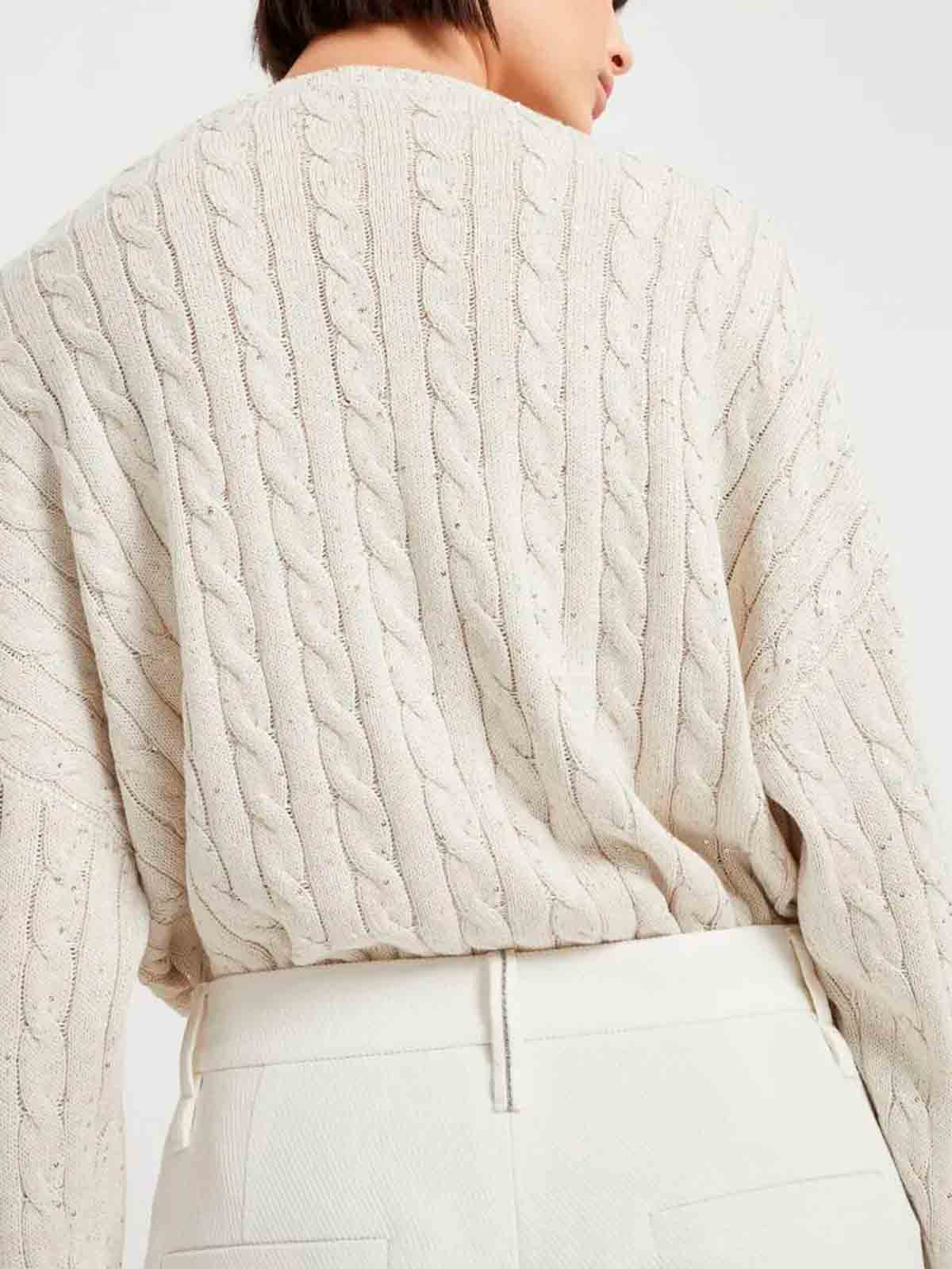 Brunello Cucinelli Loose Flared Pants In White