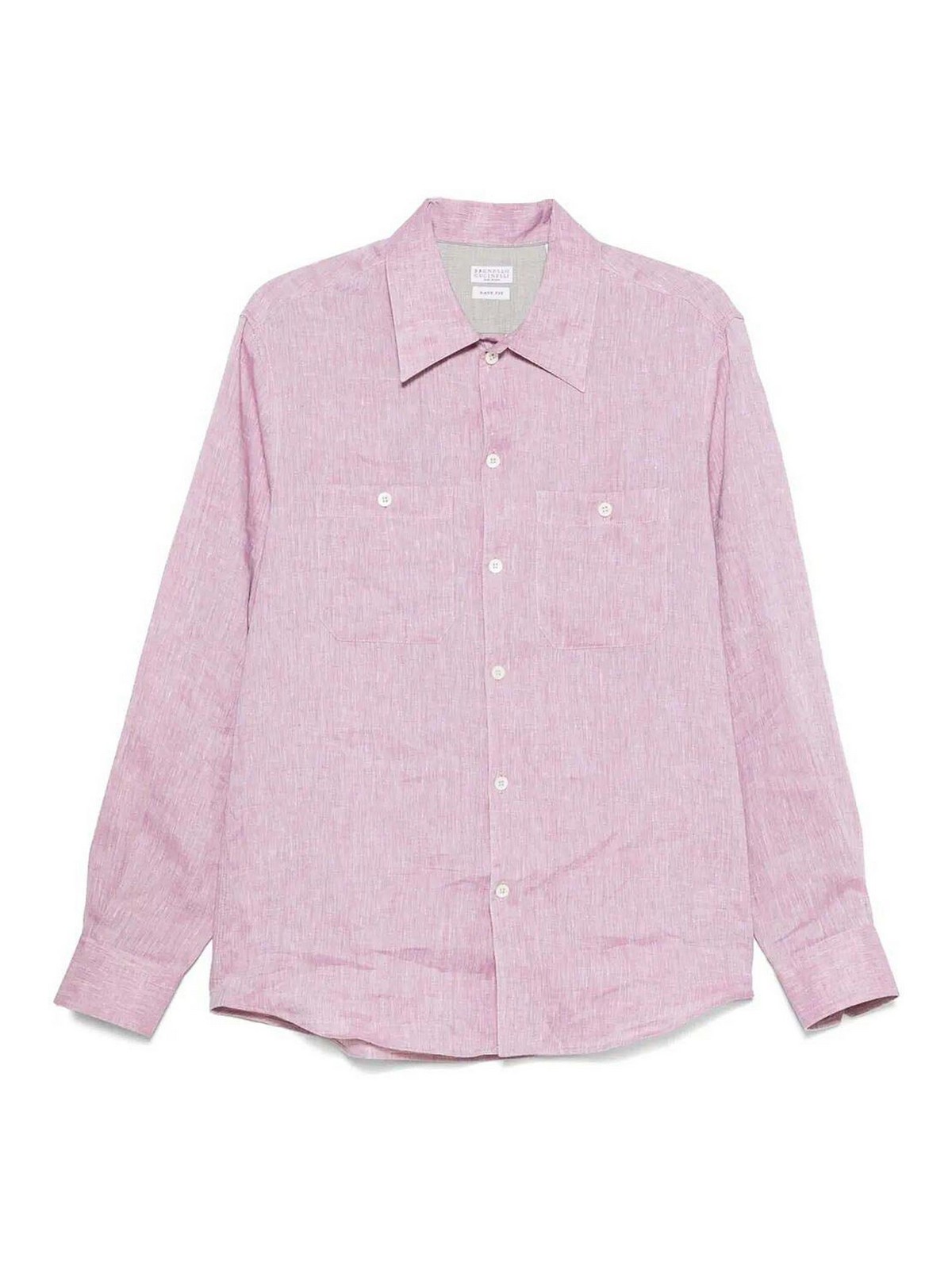 Brunello Cucinelli Shirt With Chest Pockets In Pink