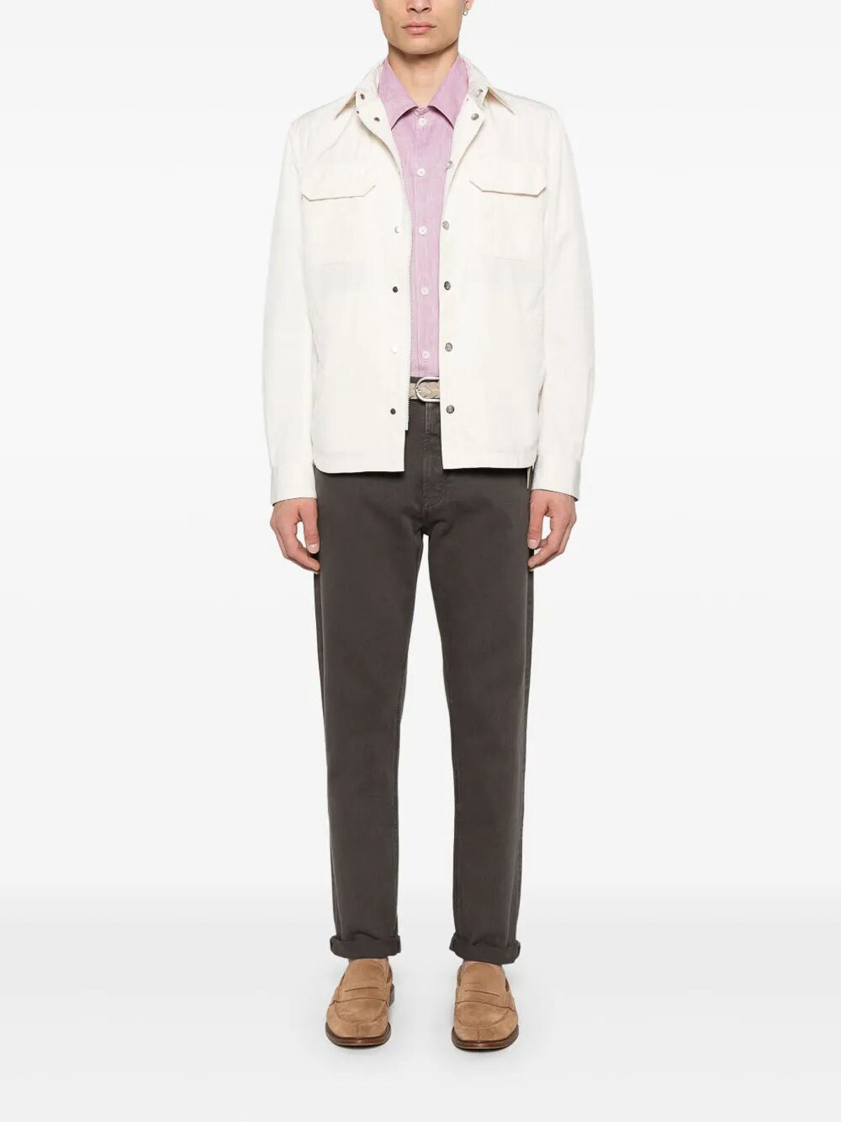 Brunello Cucinelli Shirt With Chest Pockets In Pink