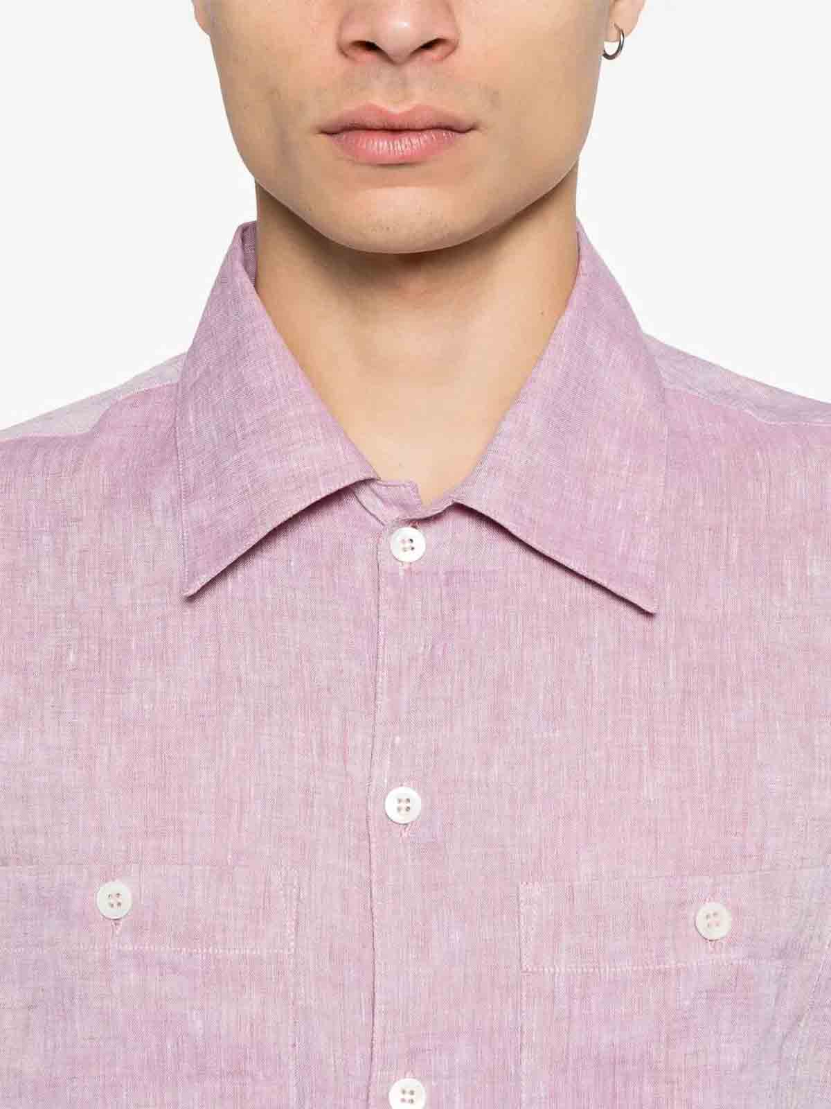Brunello Cucinelli Shirt With Chest Pockets In Pink