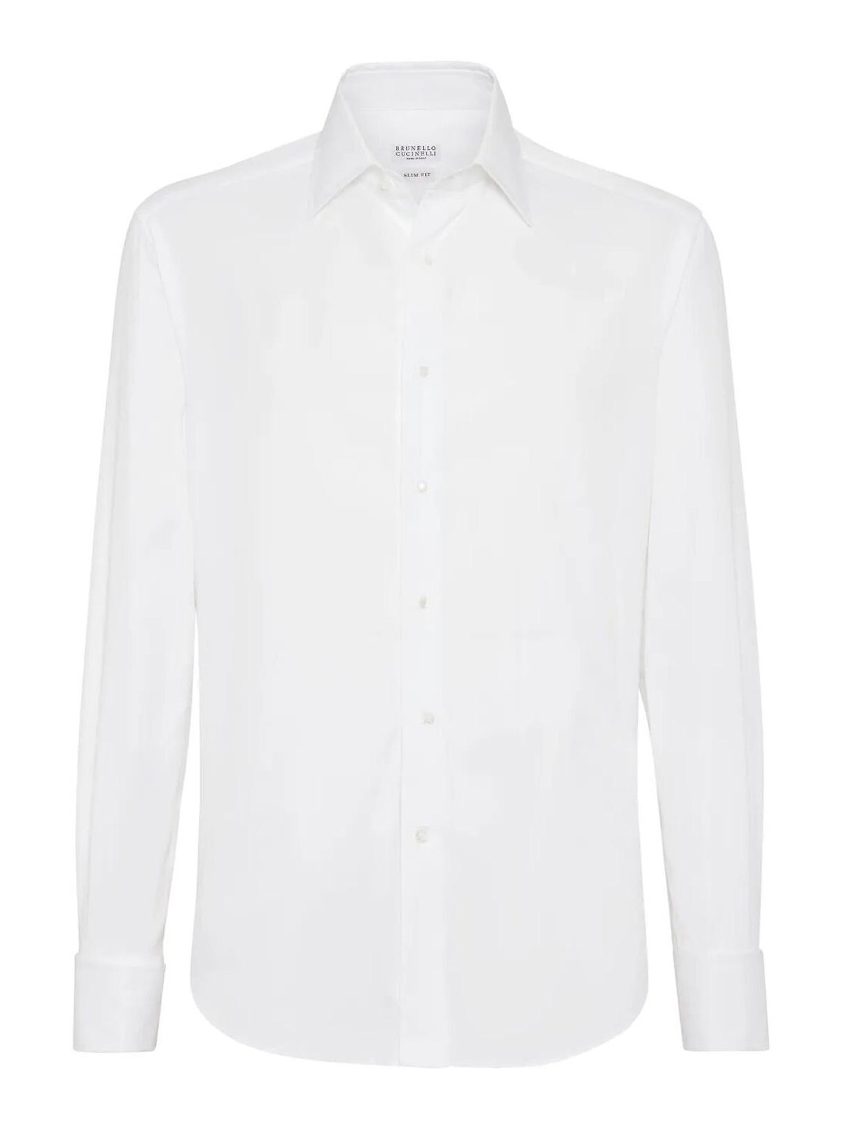 Brunello Cucinelli Tuxedo Shirt In White