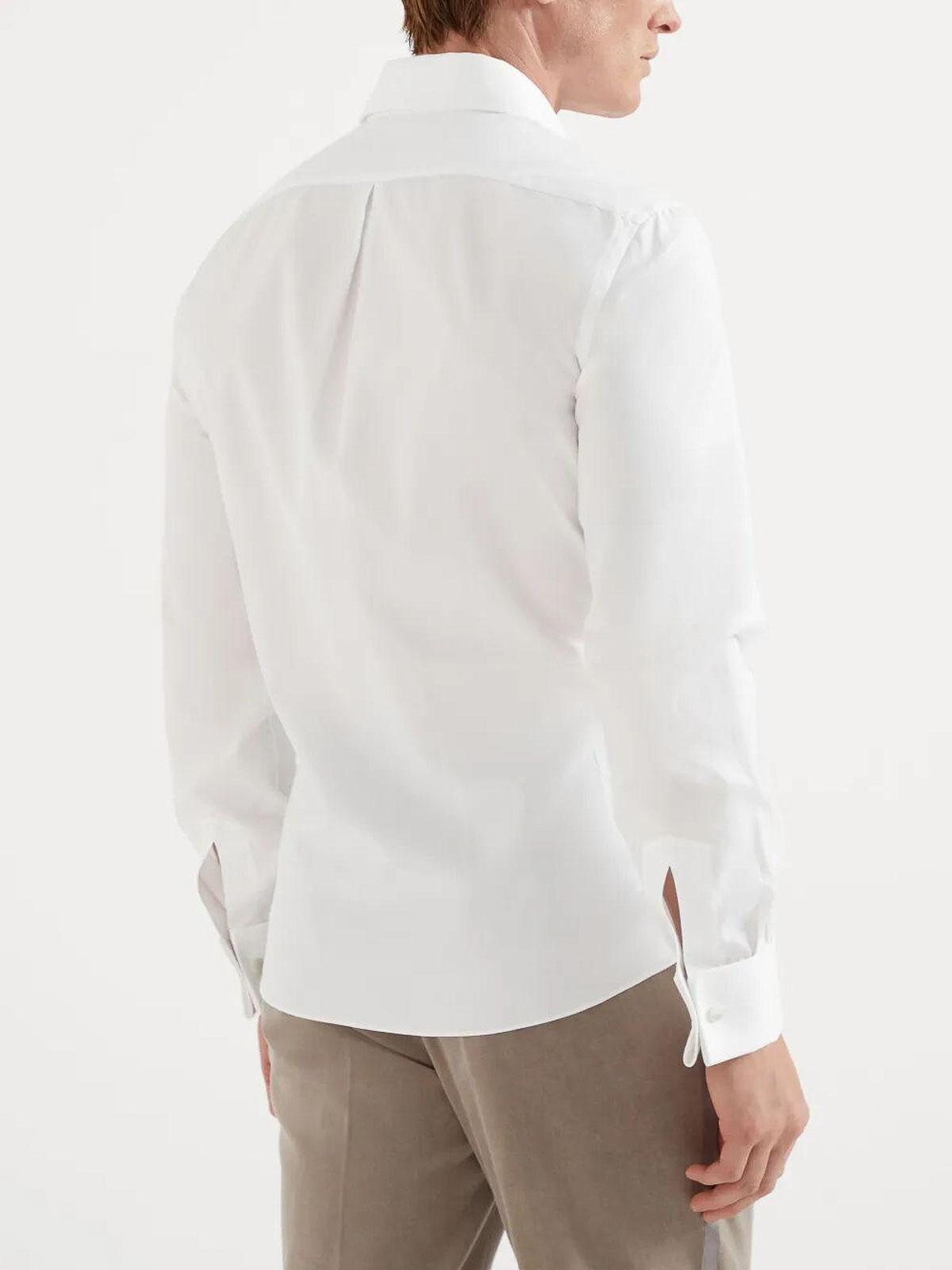 Brunello Cucinelli Tuxedo Shirt In White