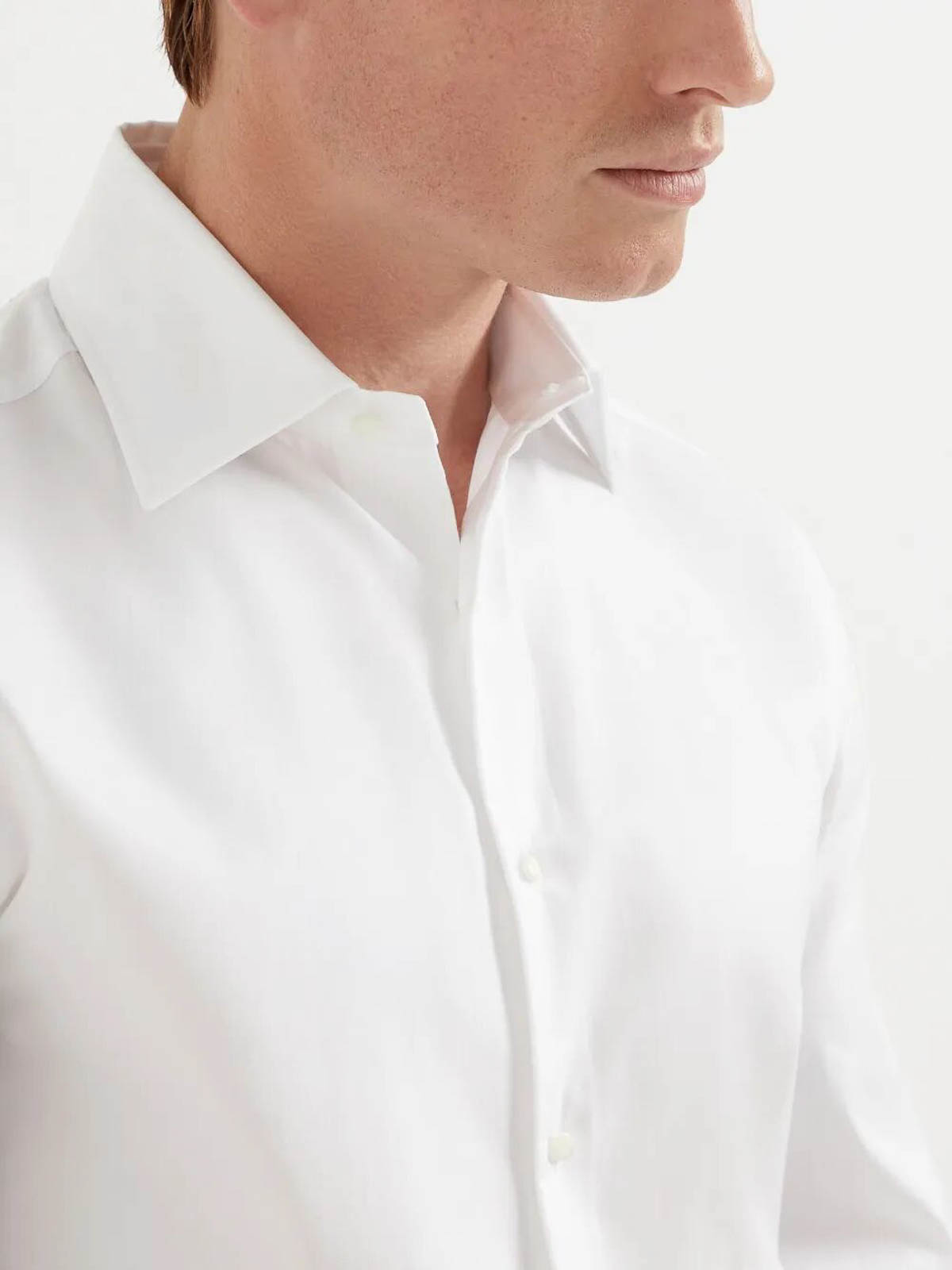 Brunello Cucinelli Tuxedo Shirt In White