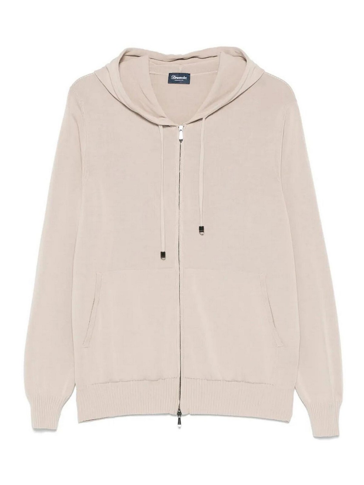 Drumohr Zip Hoodie In Gray