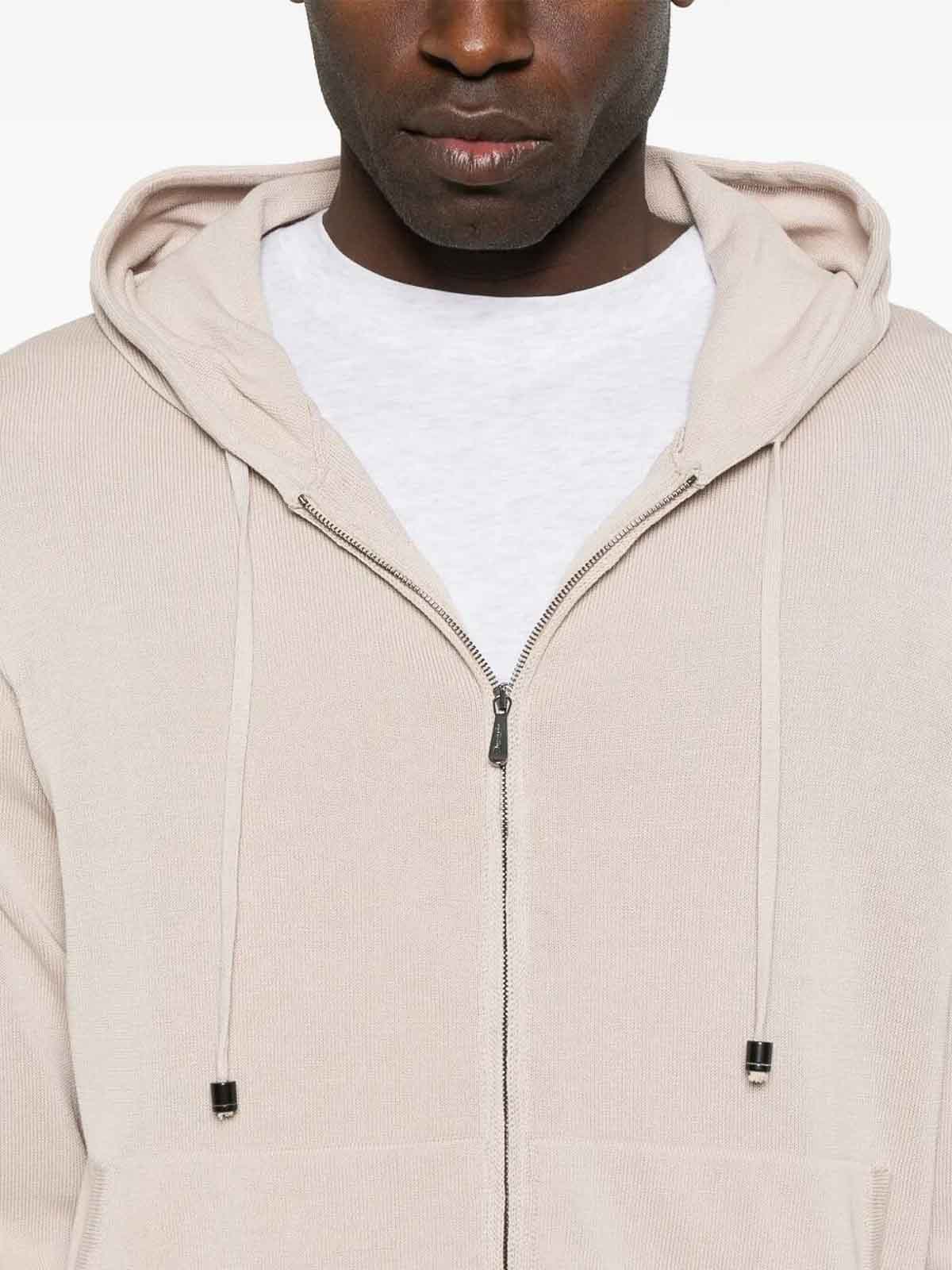 Drumohr Zip Hoodie In Gray