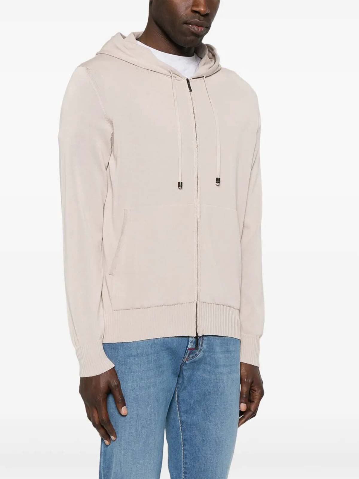 Drumohr Zip Hoodie In Gray