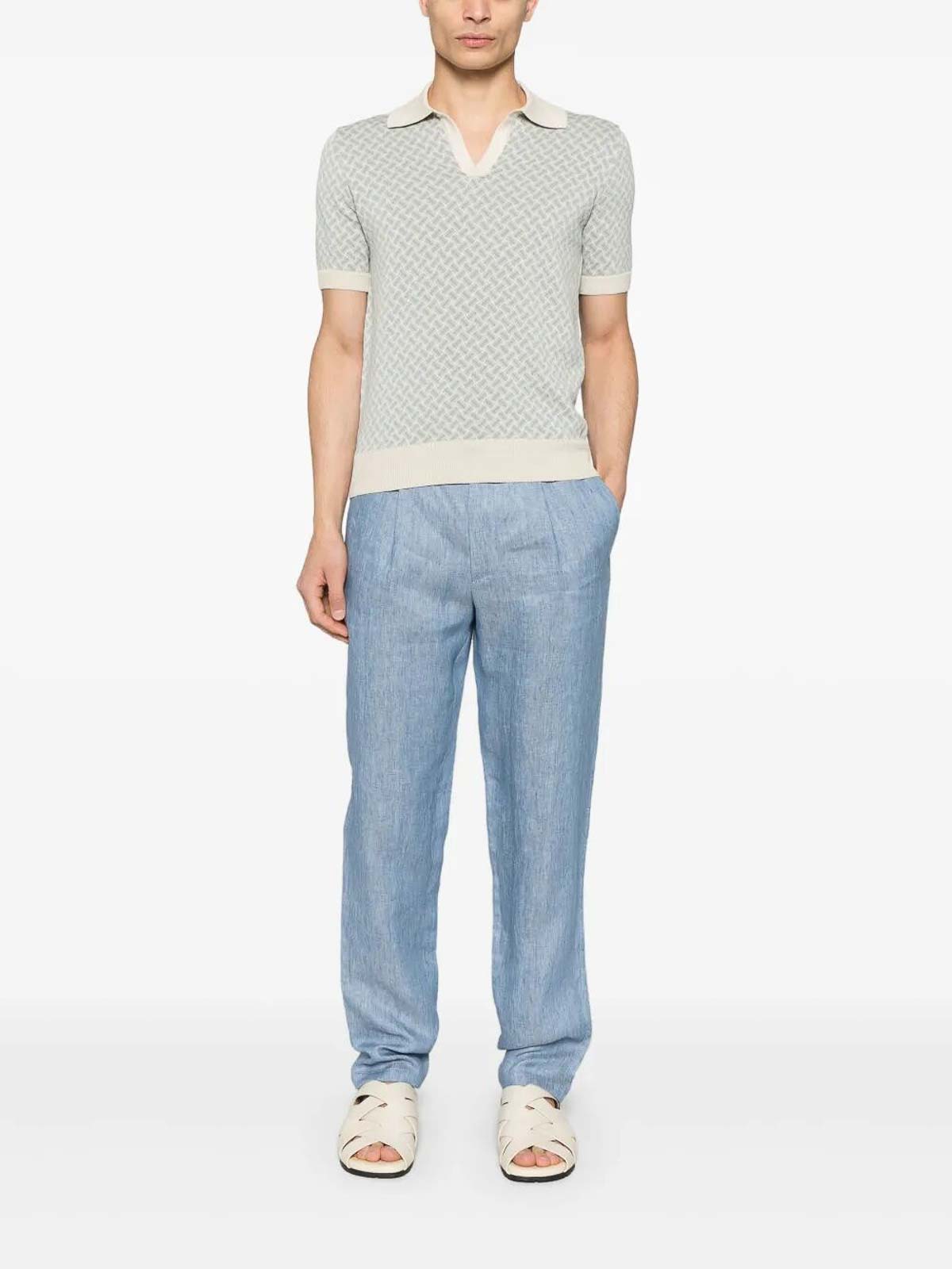 Drumohr Short Sleeve Polo In White