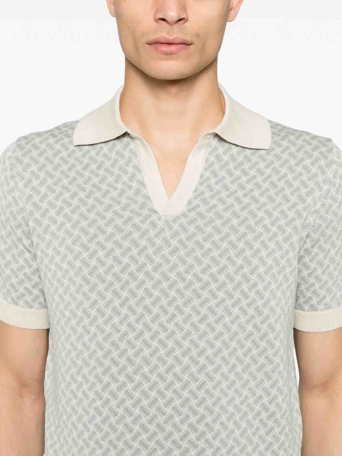 Drumohr Short Sleeve Polo In White