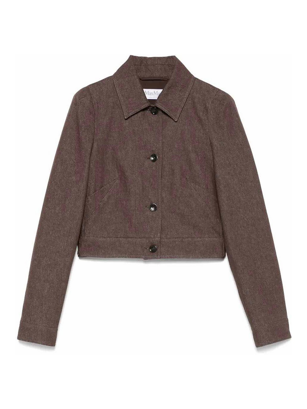 Max Mara Front Buttoned Jacket In Brown