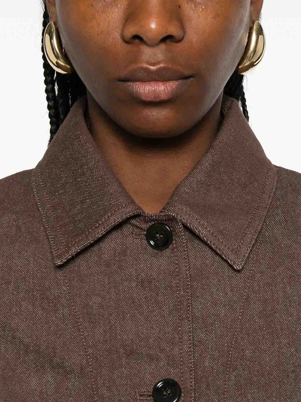 Max Mara Front Buttoned Jacket In Brown