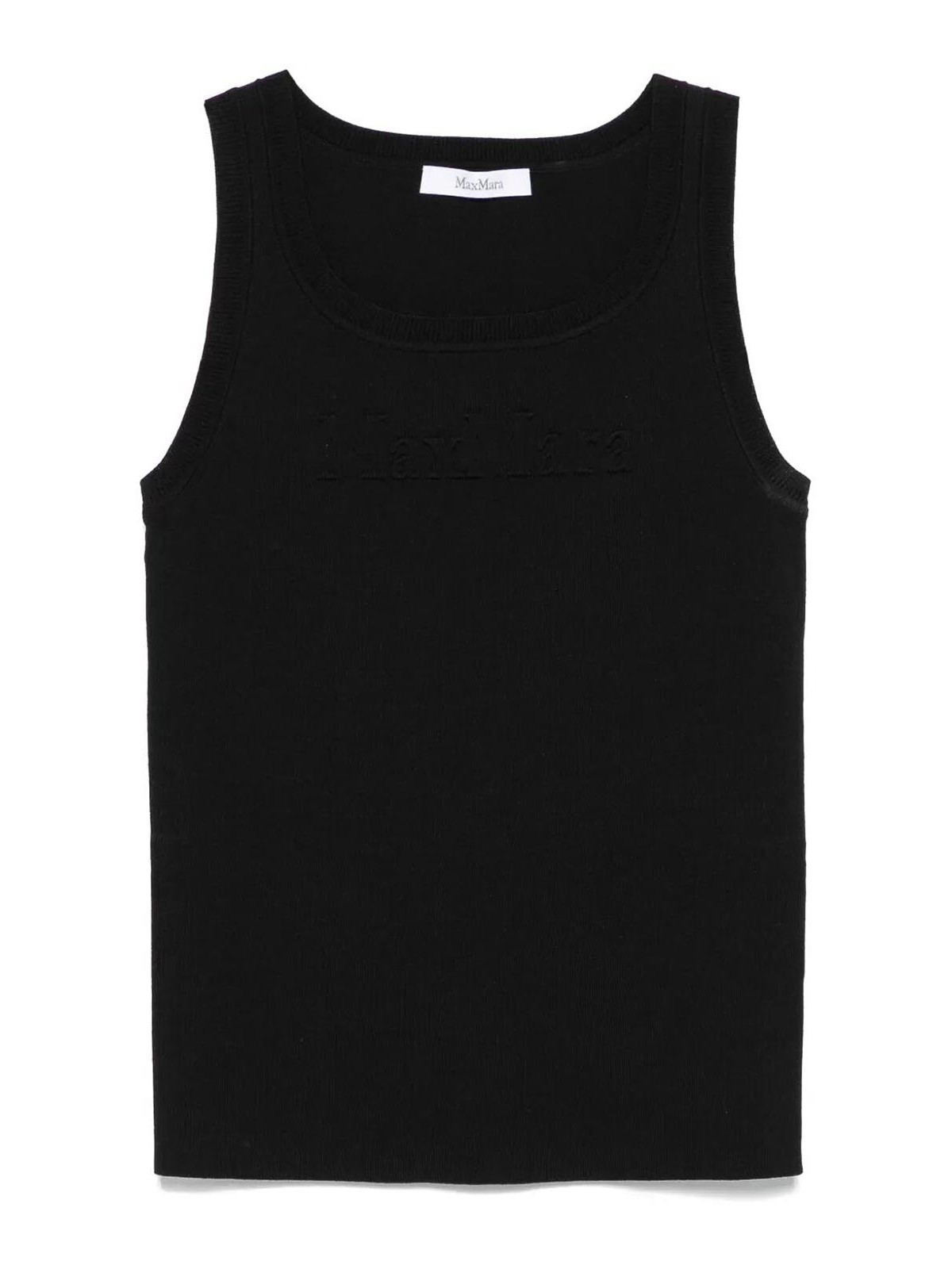 Max Mara `pentola` Tank Top In Black
