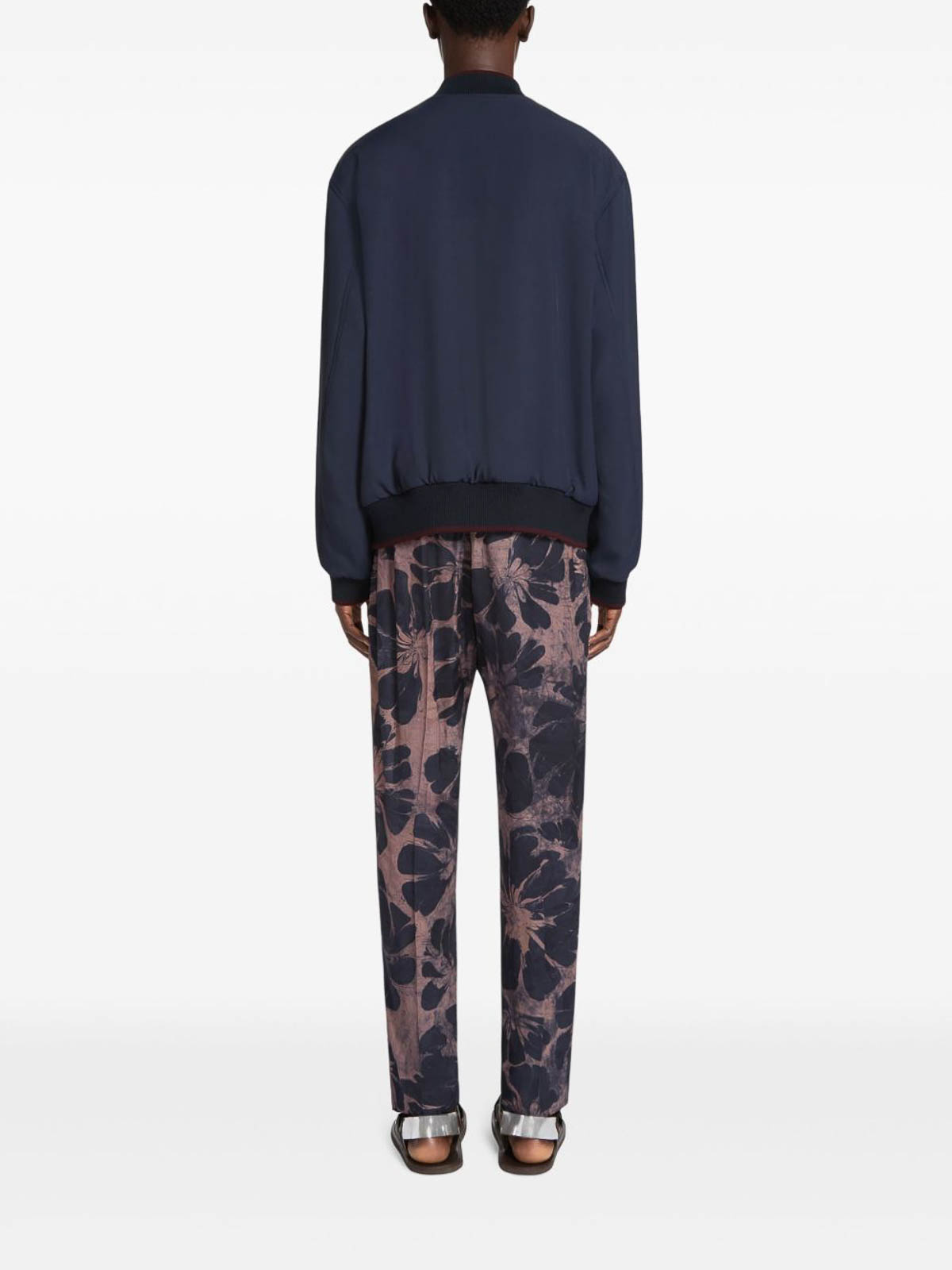 Dries Van Noten Printed Casual Pants In Purple