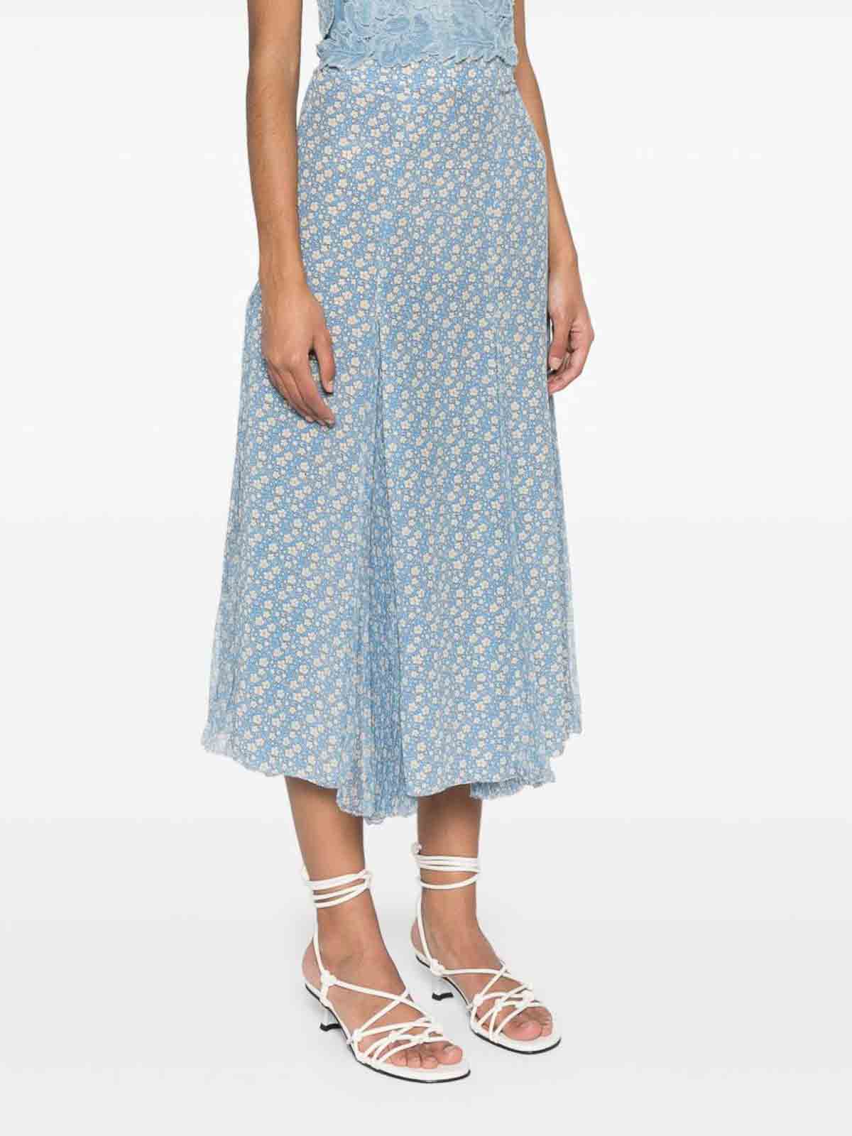 Ermanno Scervino Falda Semilarga - Azul In Blue