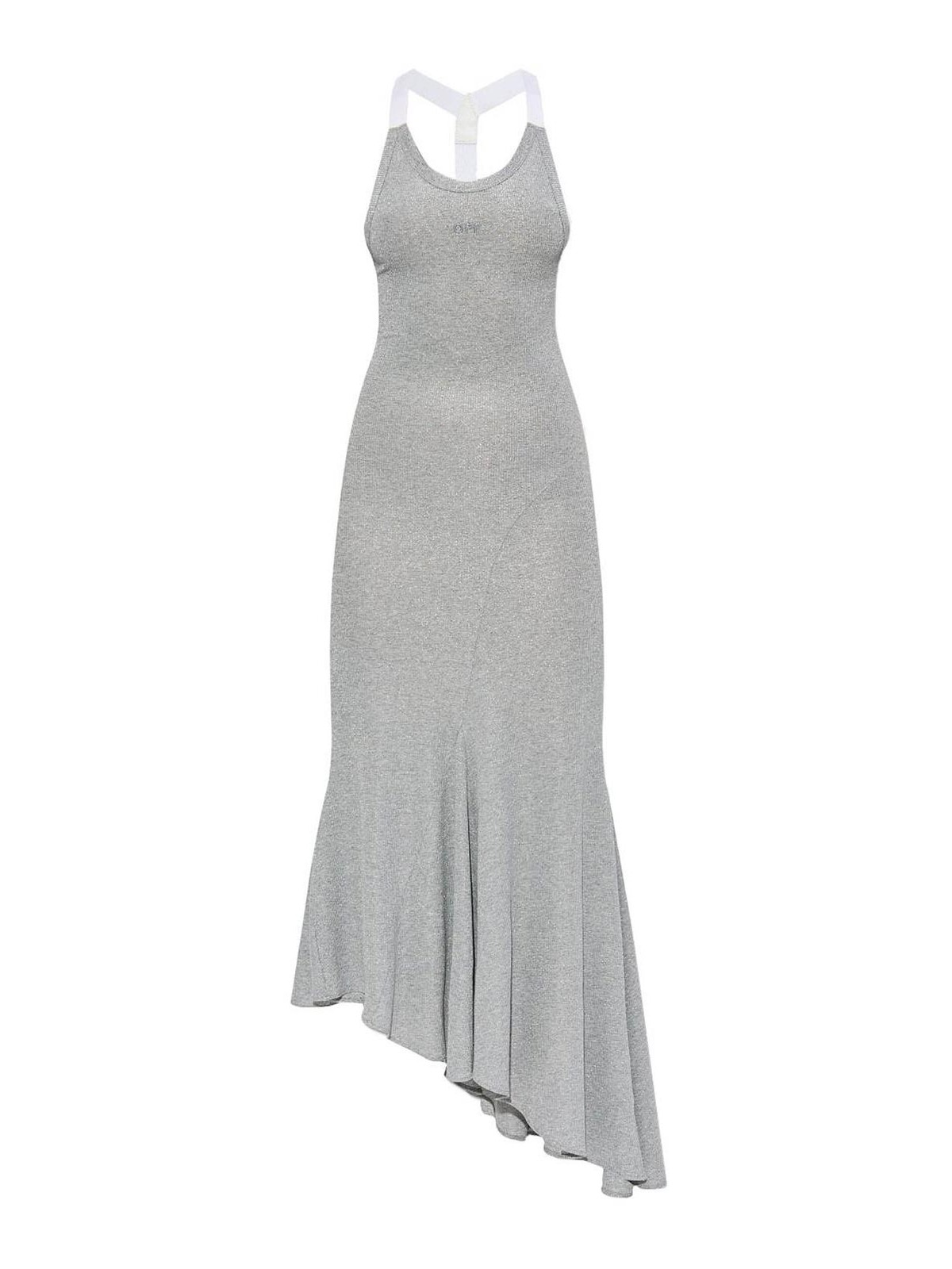 Off-white Vestido Midi - Gris In Gray