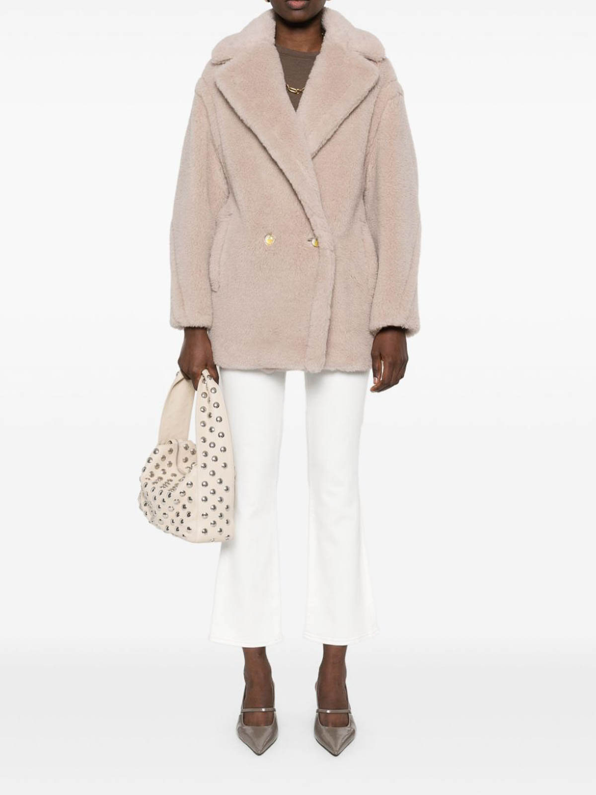 Max Mara Tailored Jacket Double-breasted Front In Brown