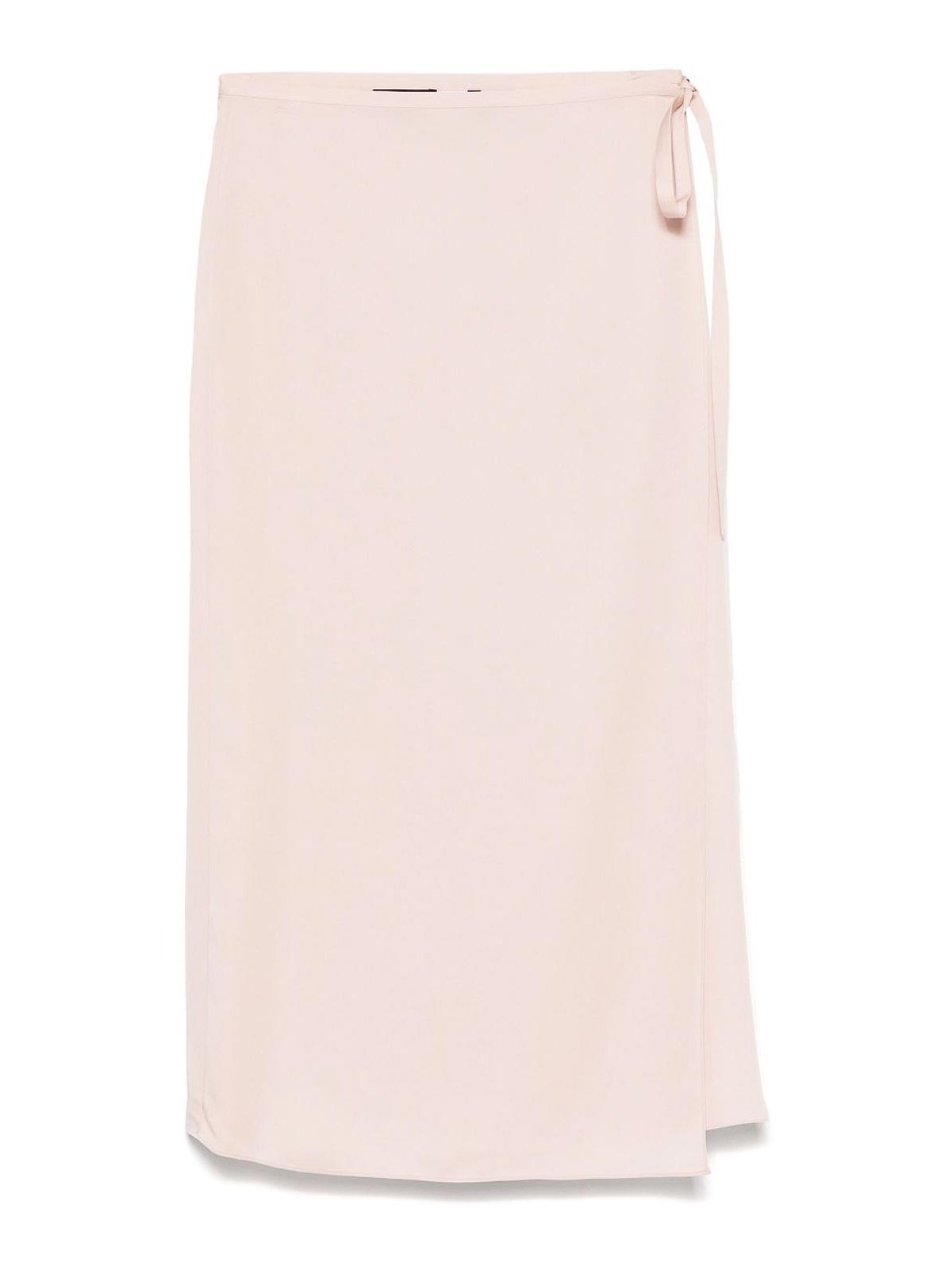 Theory Wrap-design Midi Skirt In Neutral
