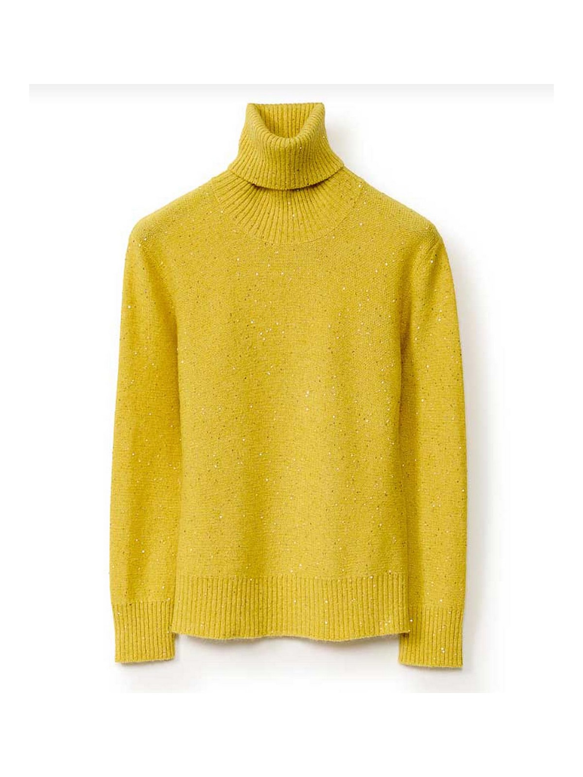 Fabiana Filippi Sweater With Micro Sequins In Yellow