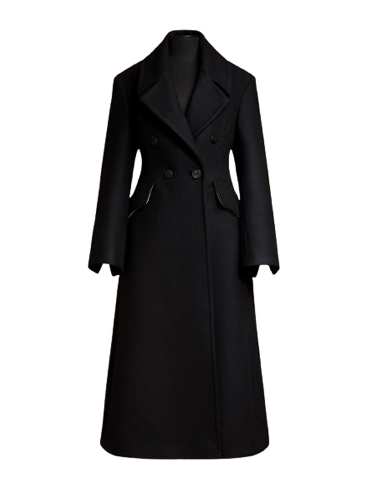Max Mara Double-breasted Coat In Black