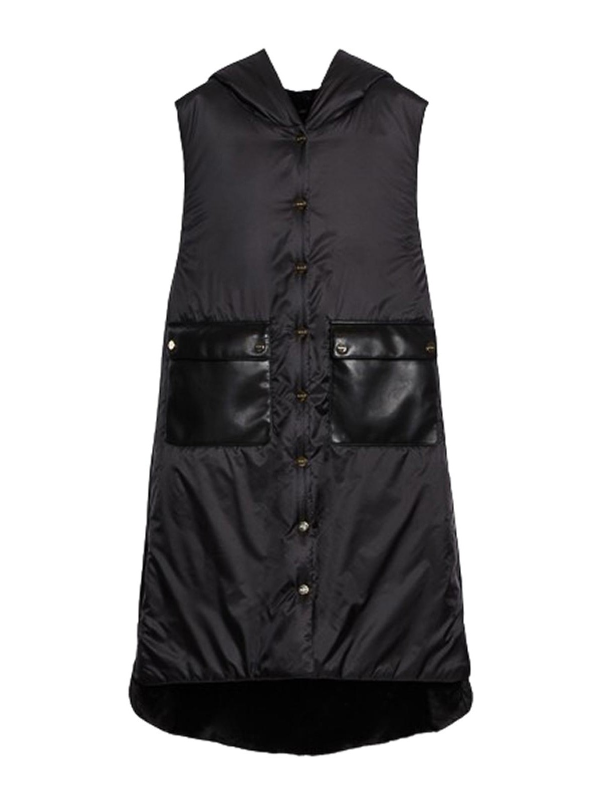 Max Mara The Cube Max Mara Long Reversible Vest In Black