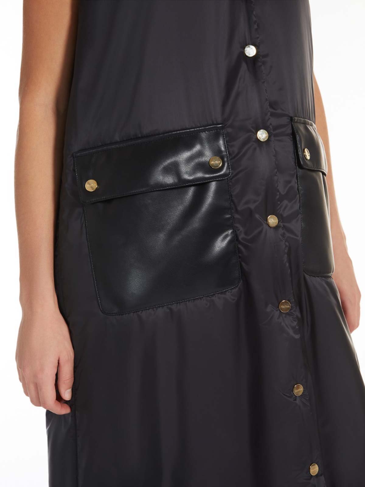 Max Mara The Cube Max Mara Long Reversible Vest In Black