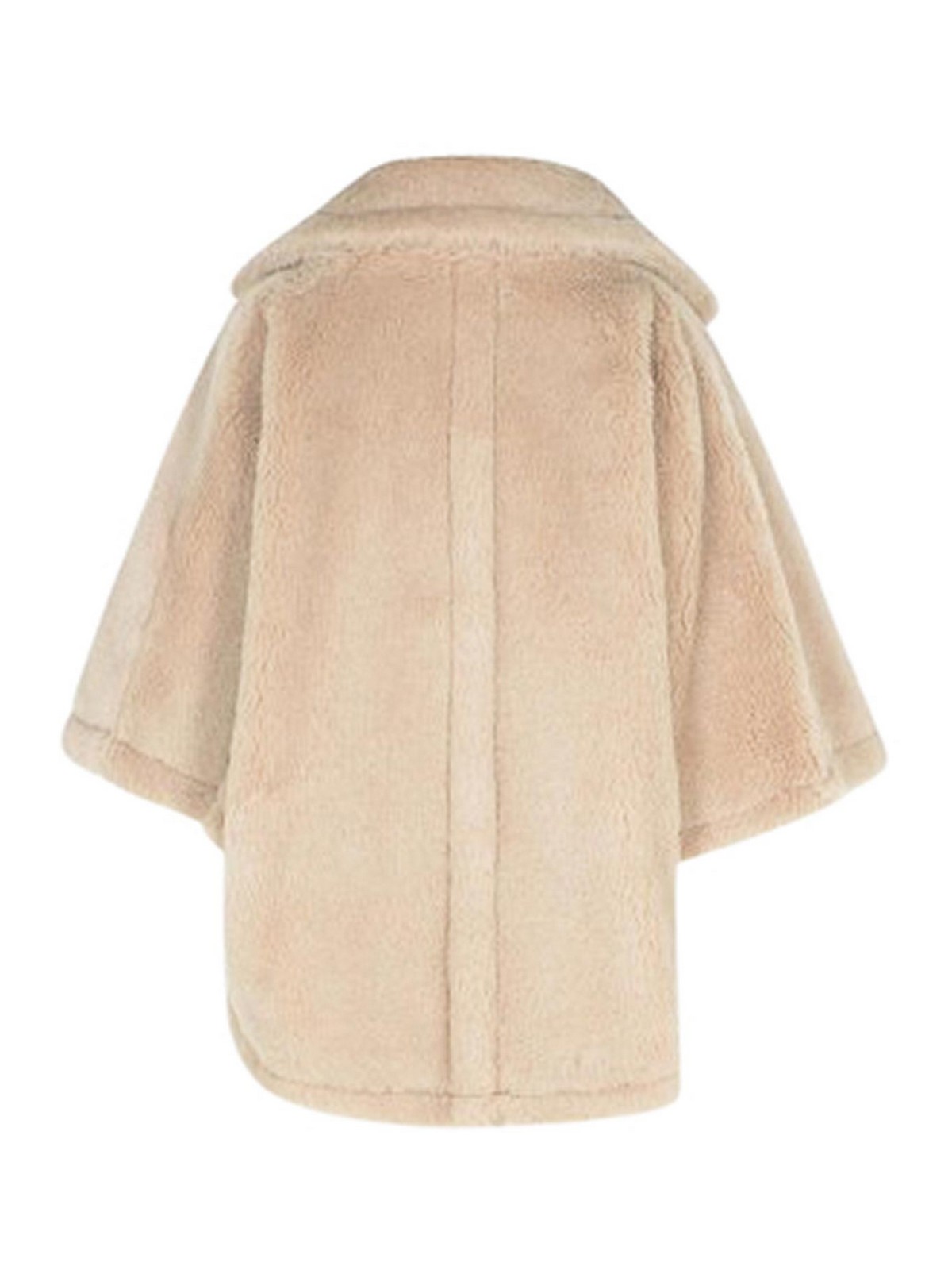 Max Mara Cape In Alpaca Blend In Neutral