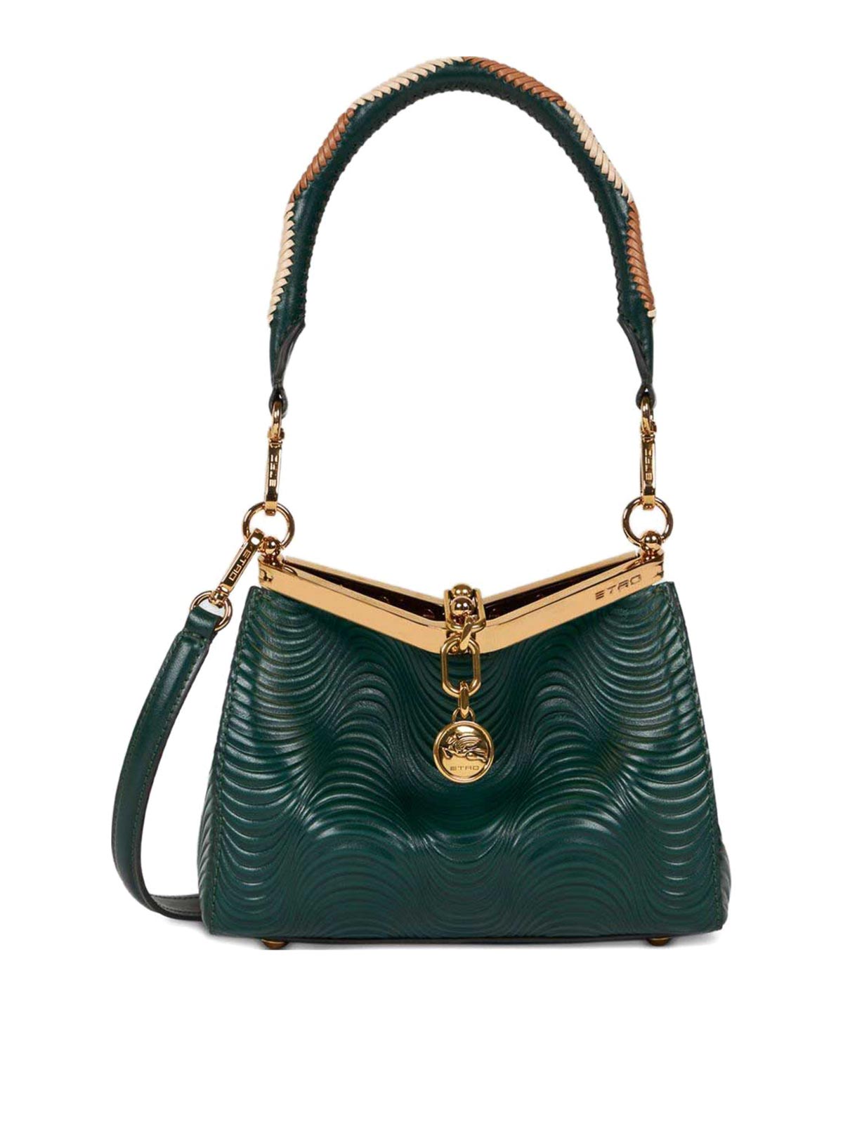 Etro Small Vela Shoulder Bag In Green