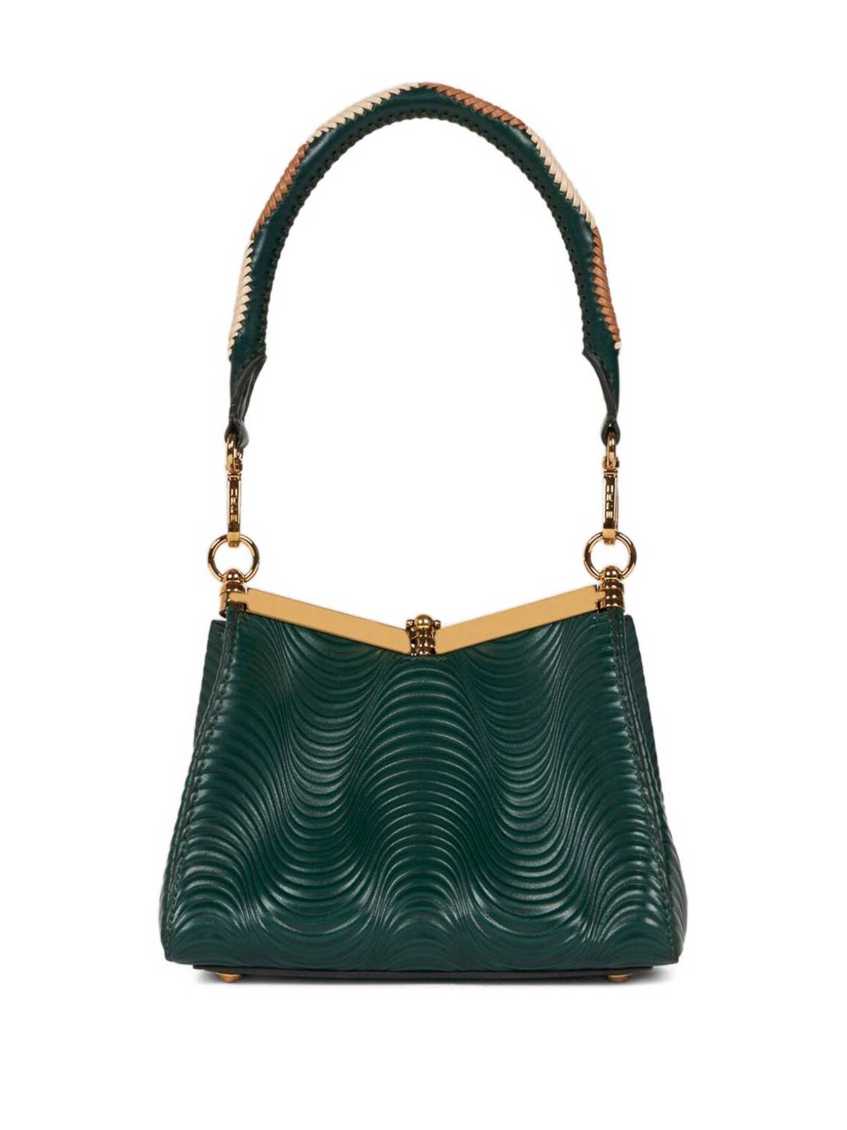 Etro Small Vela Shoulder Bag In Green