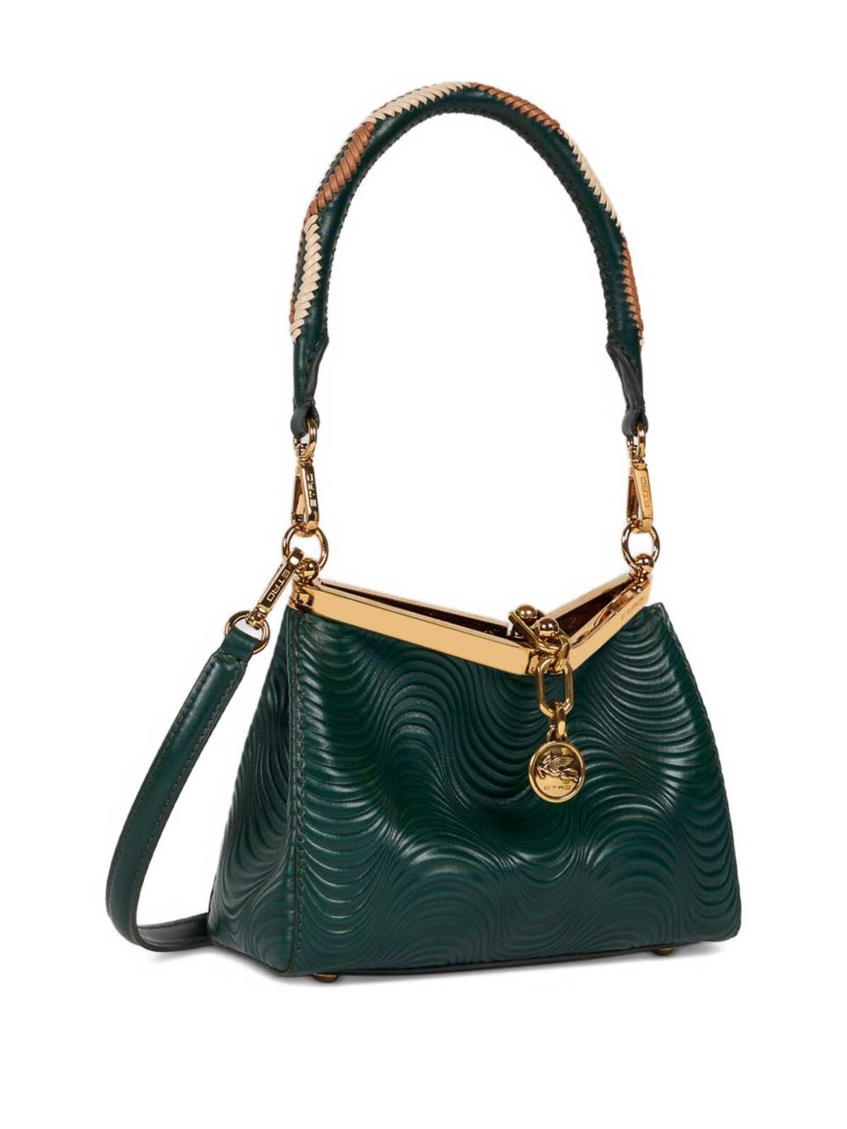 Etro Small Vela Shoulder Bag In Green