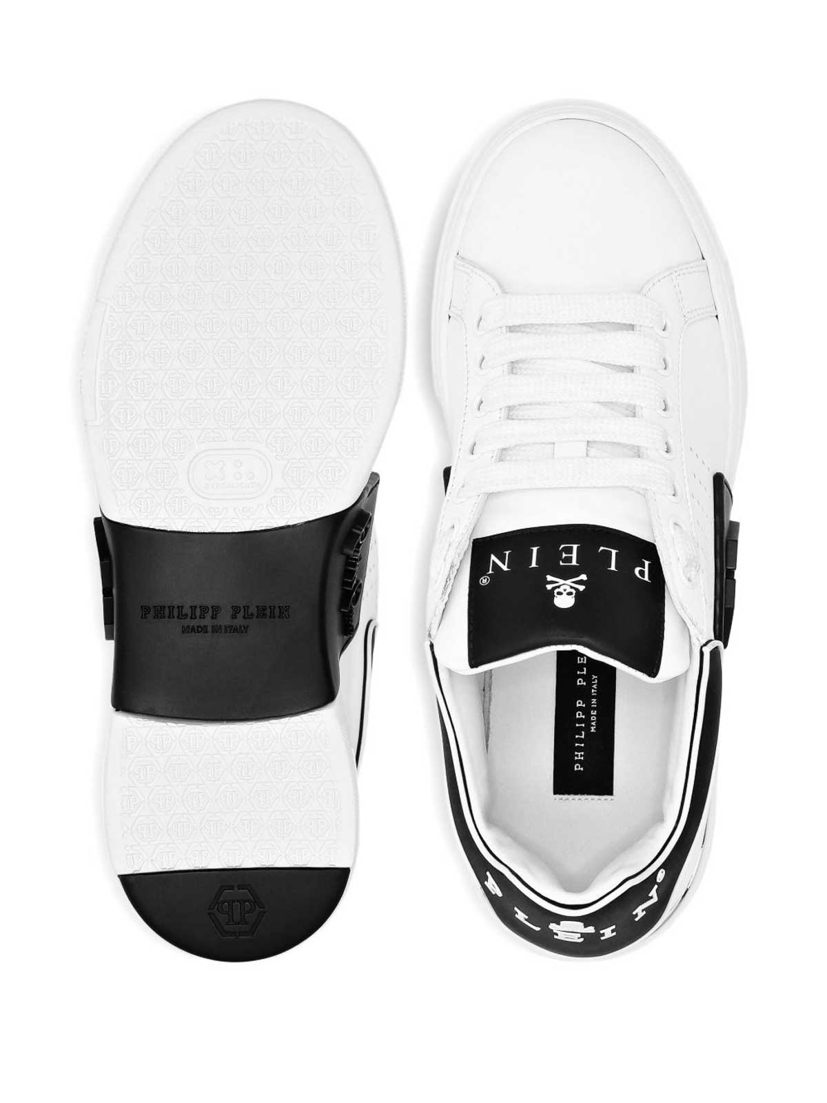 Philipp Plein Nappa Leather Sneakers Low Top Hexagon In Multi