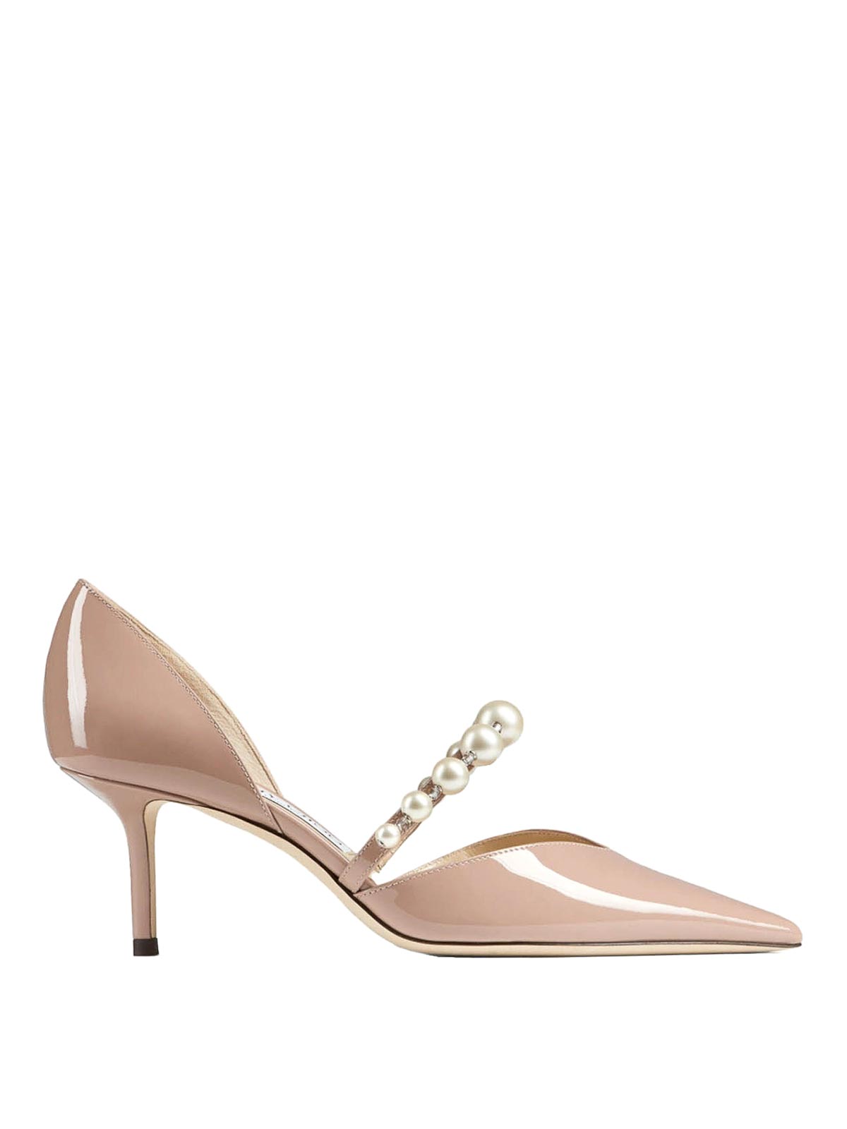 Jimmy Choo Nude Patent Leather Aurelie 65 Pumps In Pink