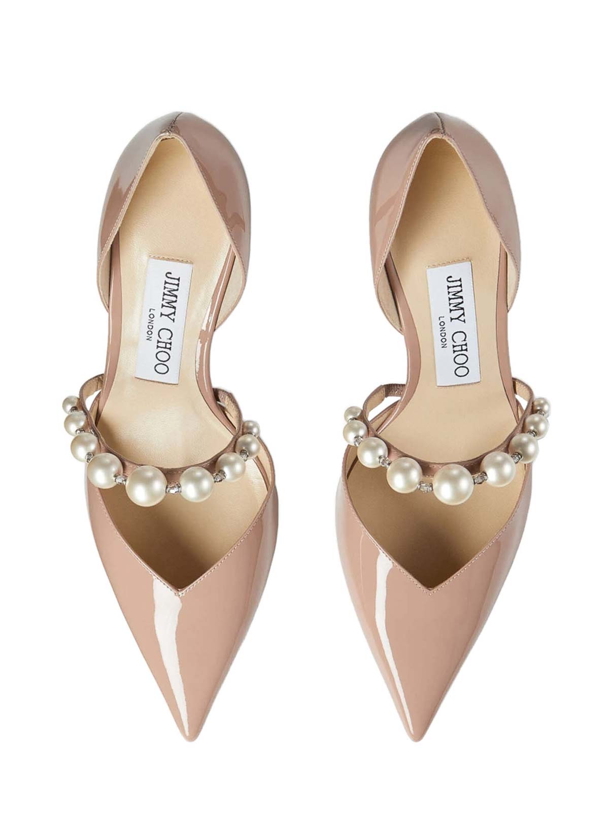 Jimmy Choo Nude Patent Leather Aurelie 65 Pumps In Pink