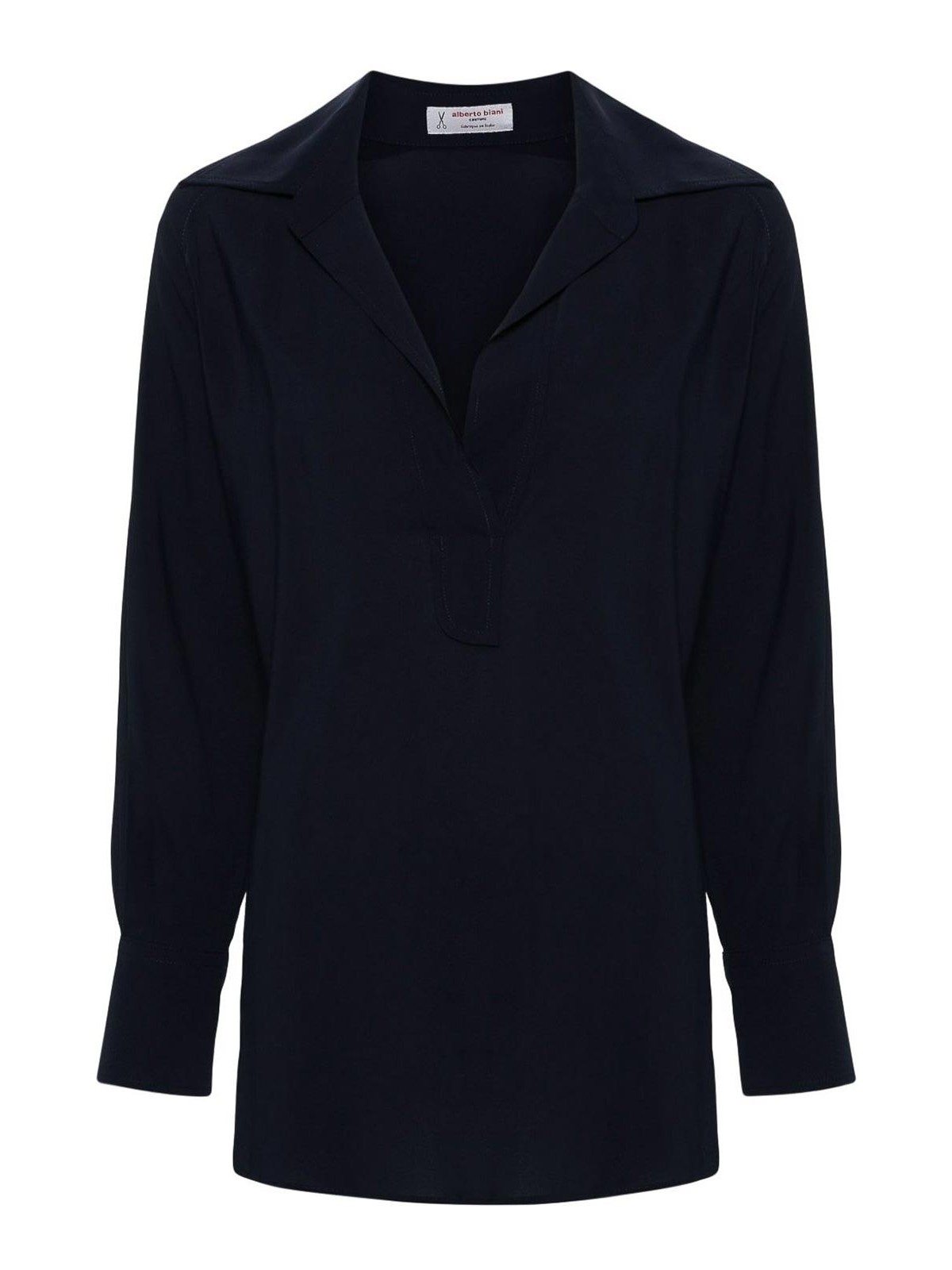 Alberto Biani Georgette Blouse In Blue