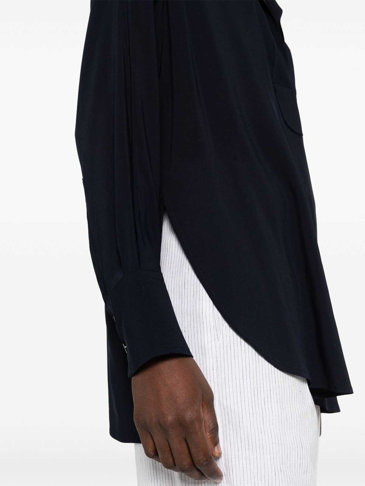 Alberto Biani Georgette Blouse In Blue