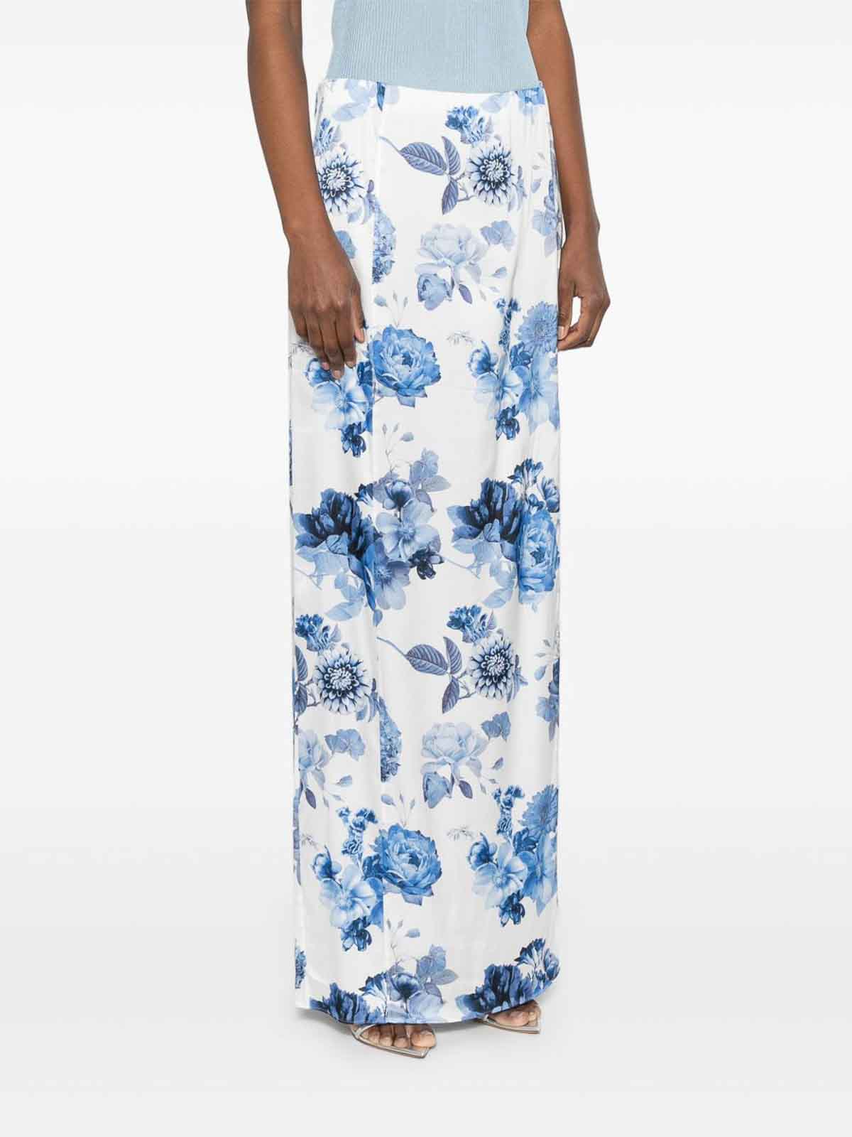 Alice And Olivia Stephine Printed Long Skirt In Multi