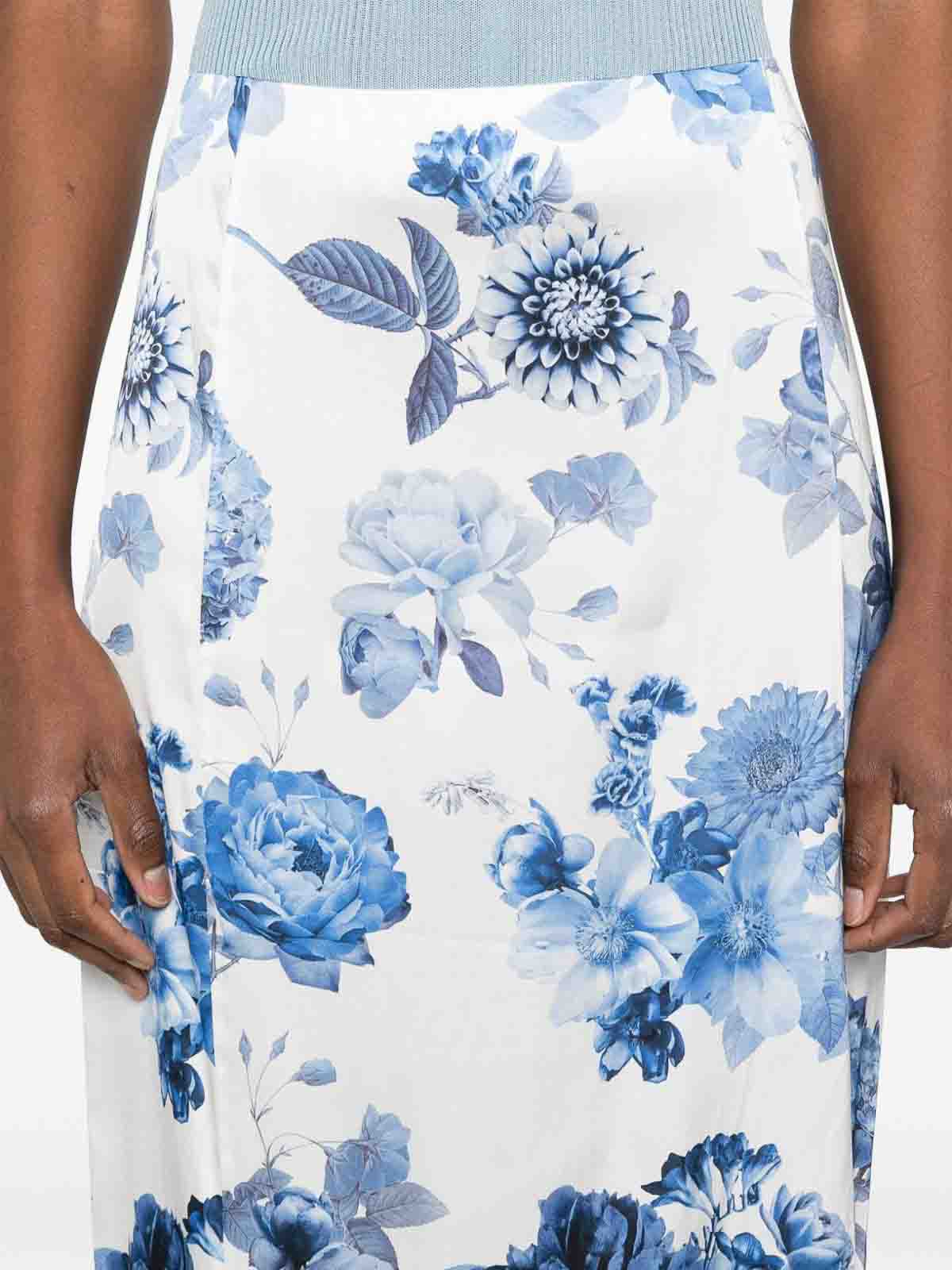 Alice And Olivia Stephine Printed Long Skirt In Multi