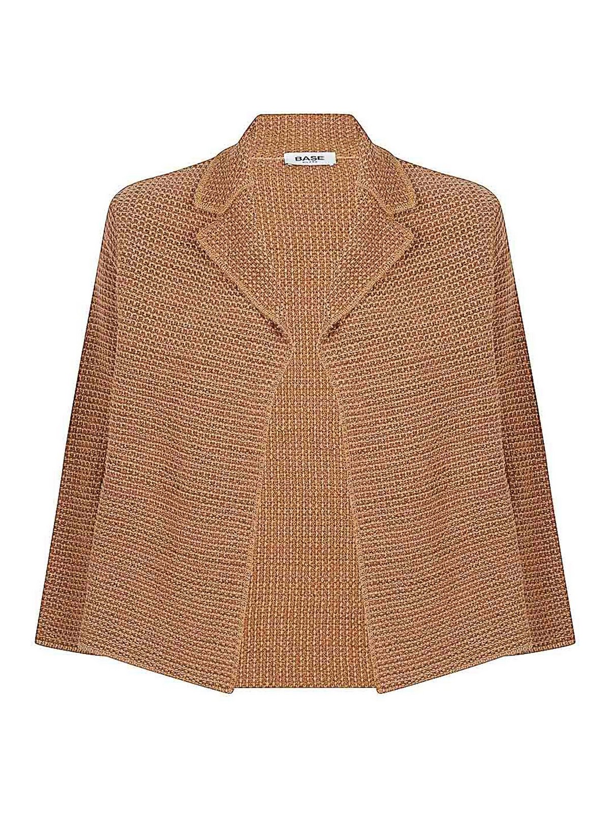 Base Cotton Blend Jacket In Brown