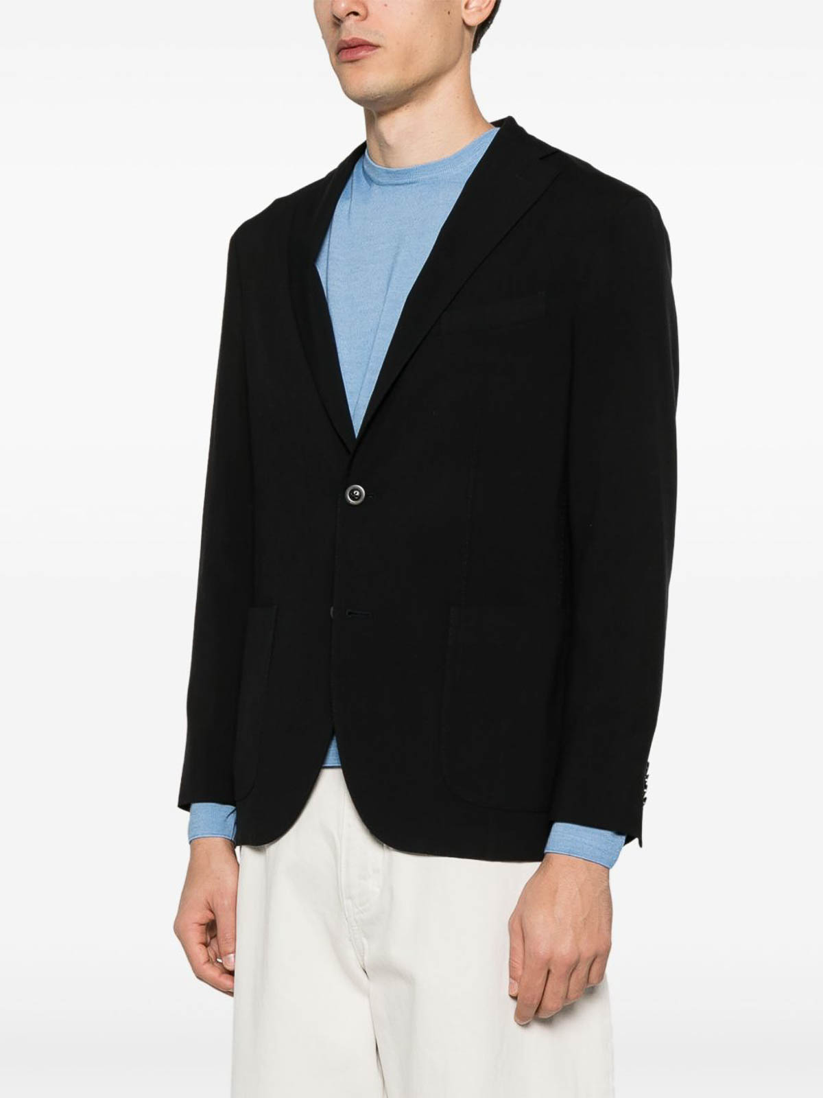 Boglioli Wool Single-breasted Jacket In Blue