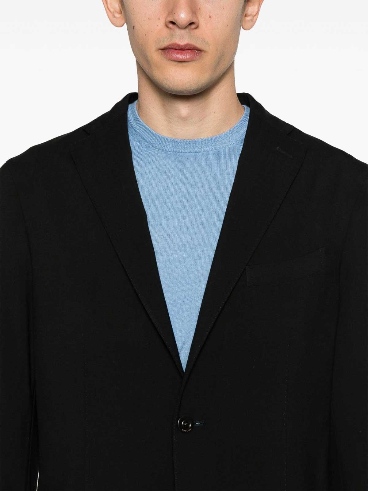 Boglioli Wool Single-breasted Jacket In Blue
