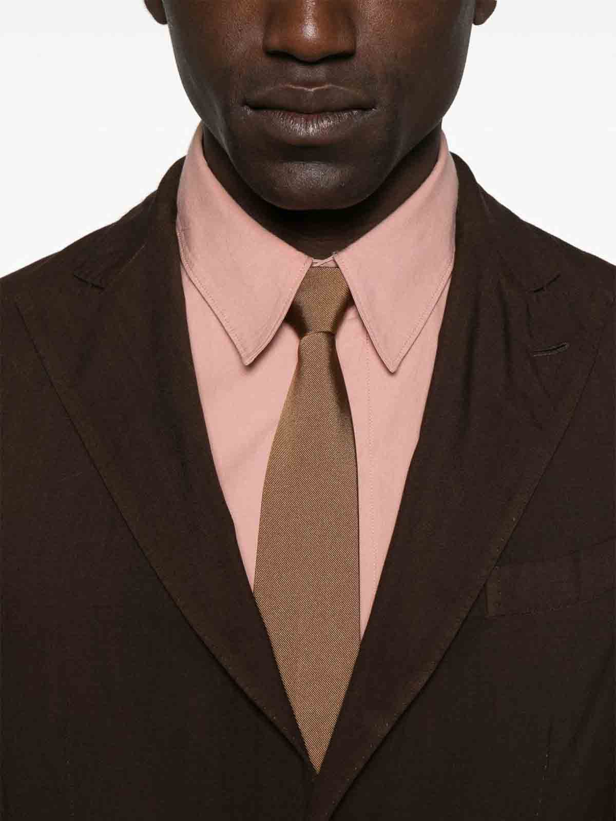 Boglioli Wool Double-breasted Suit In Brown