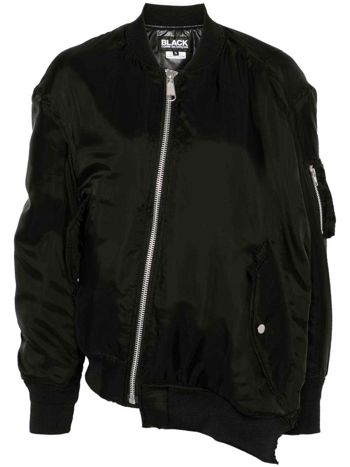 Comme Des Garçons Bomber Asymmetrical Multiple Pockets In Black