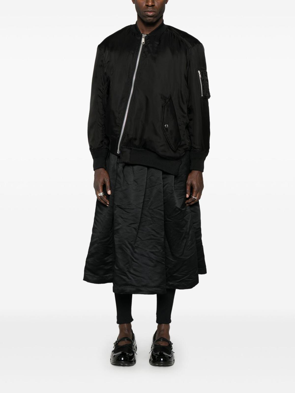 Comme Des Garçons Bomber Asymmetrical Multiple Pockets In Black
