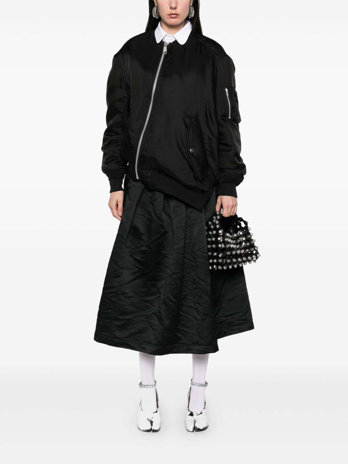 Comme Des Garçons Bomber Asymmetrical Multiple Pockets In Black
