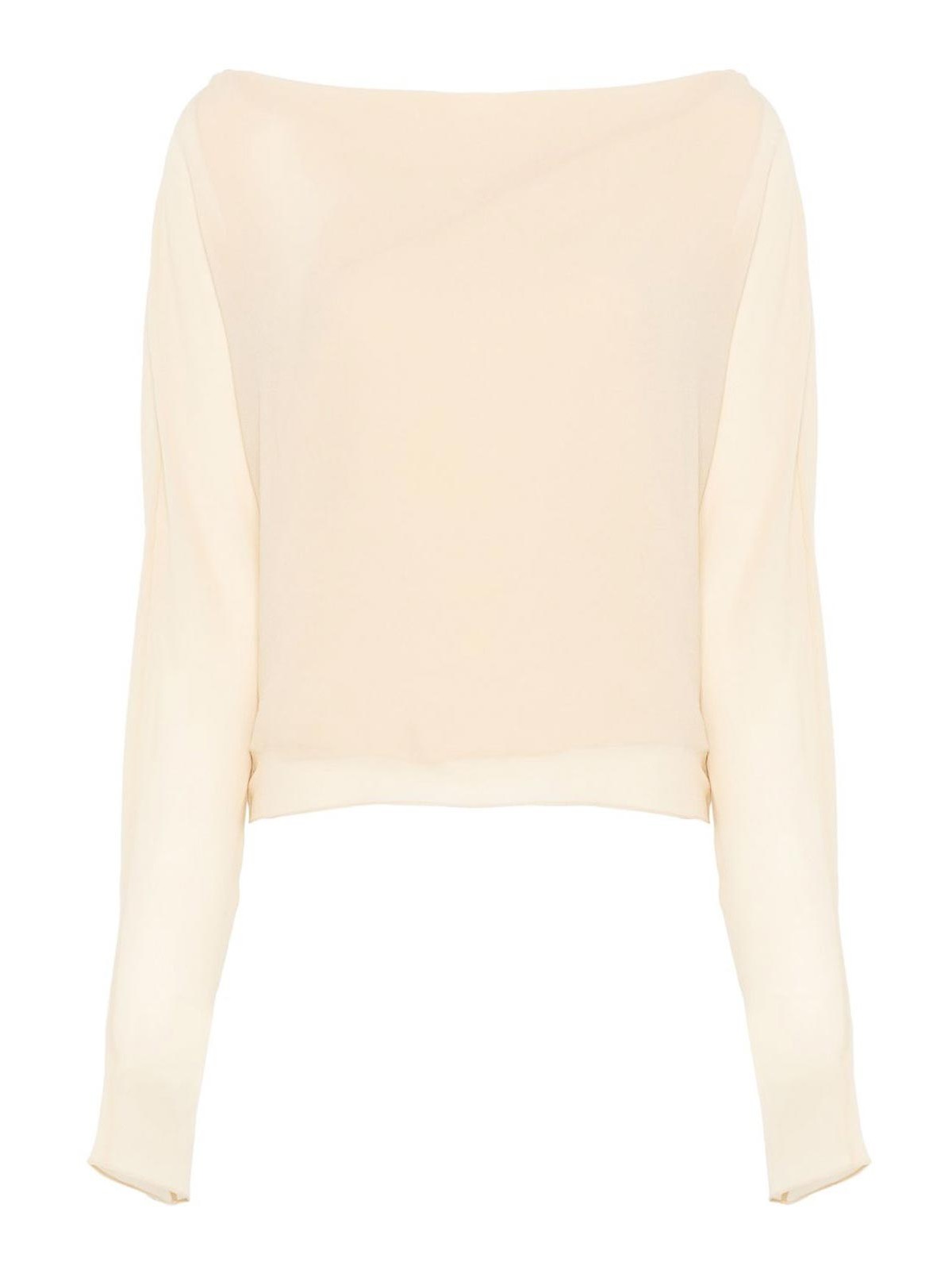 Cortana Trouble Silk Top In Sand