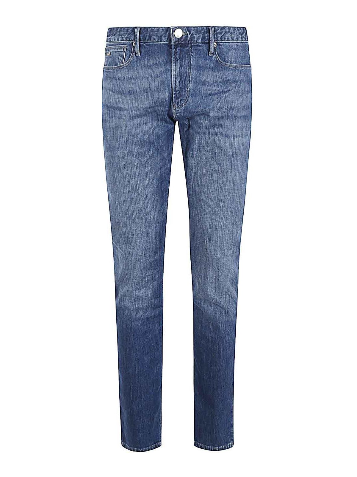 Emporio Armani Denim Cotton Jeans In Blue