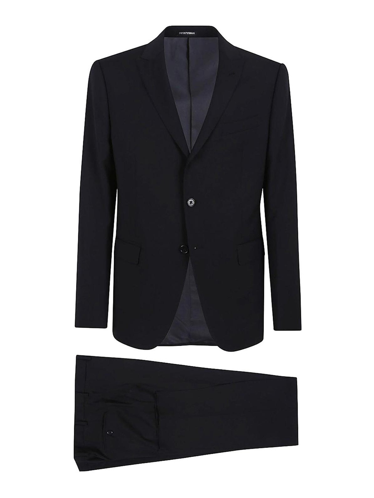 Emporio Armani Rich Brown Tailored Suit In Blue