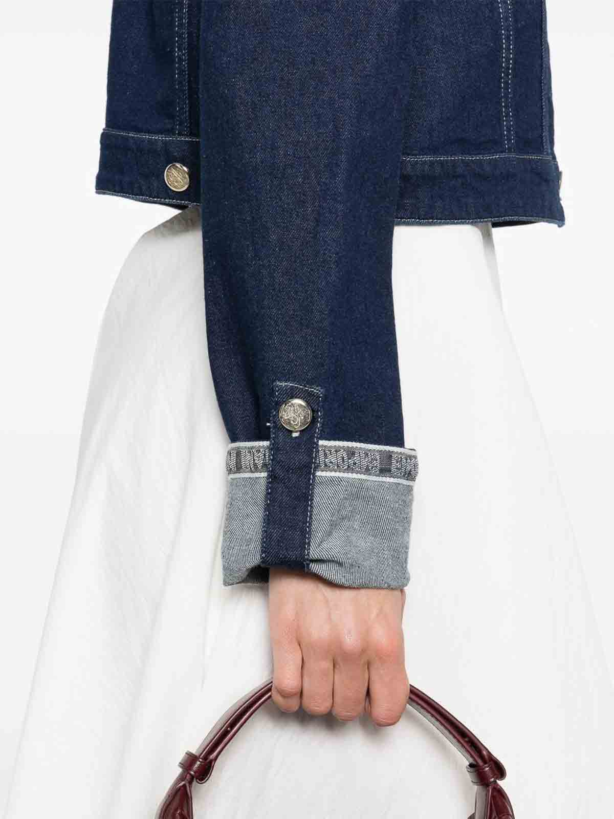 Emporio Armani Denim Cotton Jacket In Blue