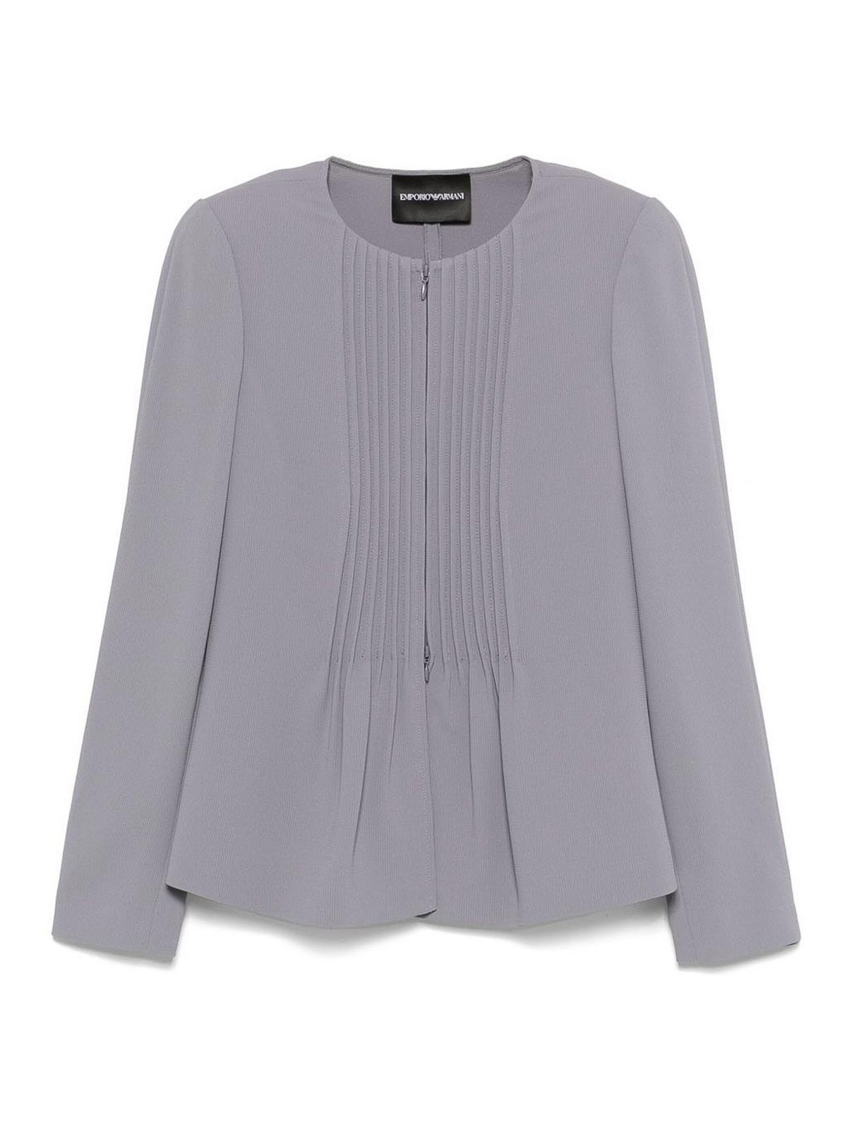 Emporio Armani Stylish Polyester Jacket In Gray